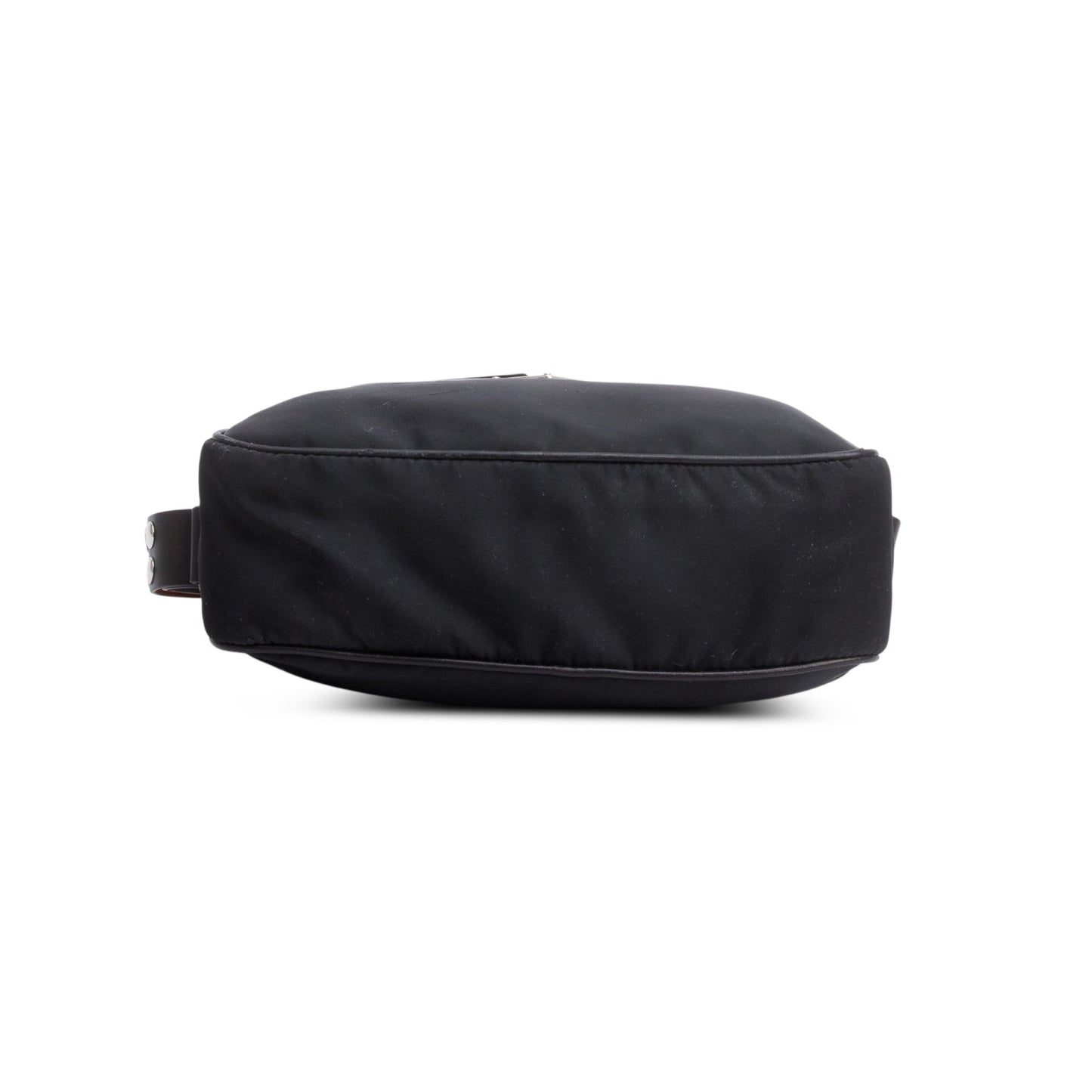Prada Black Tessuto Nylon Studded New Vela Shoulder Bag