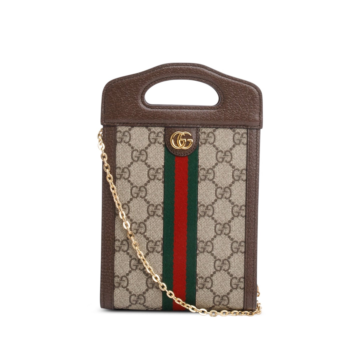 Gucci GG Supreme Monogram Textured Dollar Calfskin Mini Ophidia Top Handle
