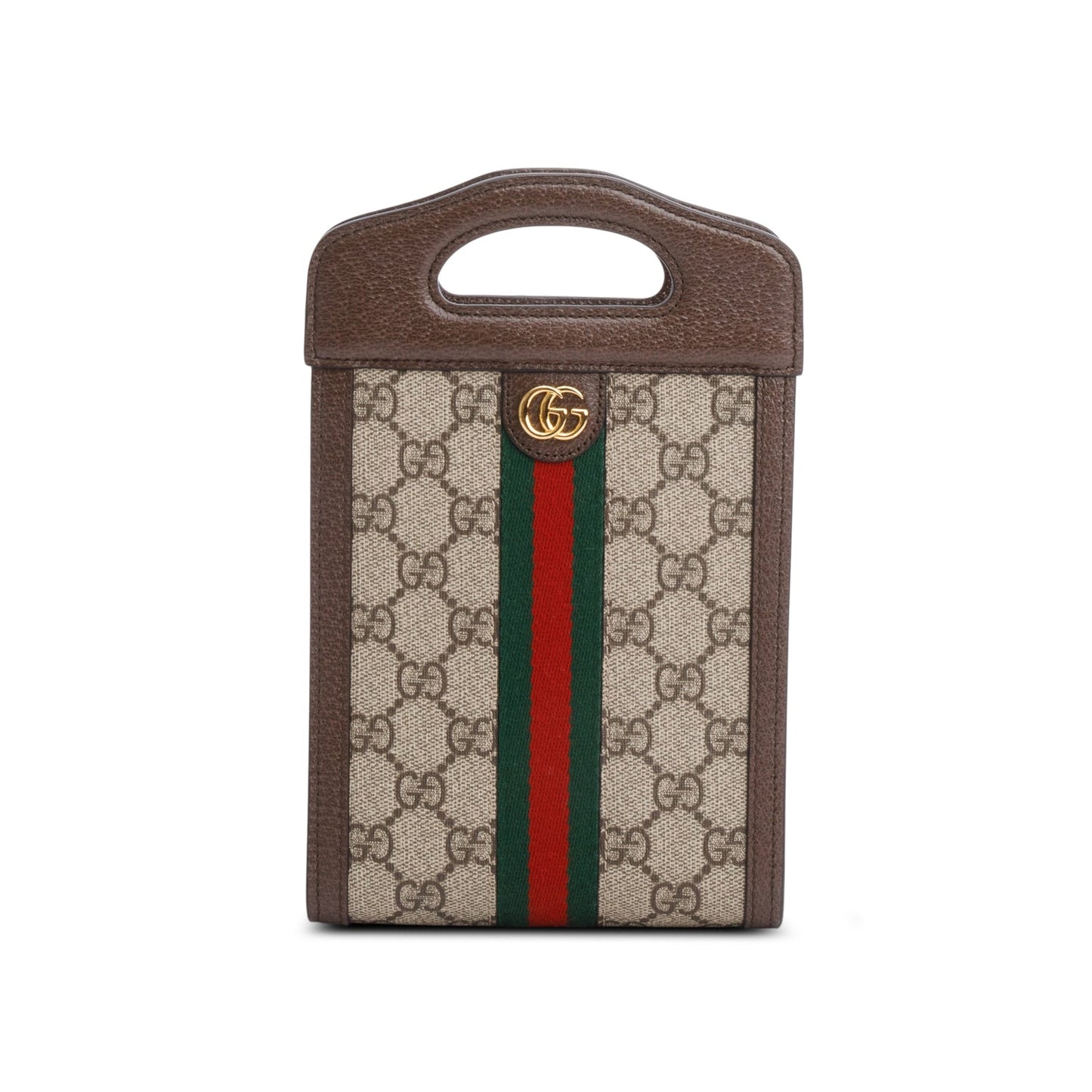 Gucci GG Supreme Monogram Textured Dollar Calfskin Mini Ophidia Top Handle