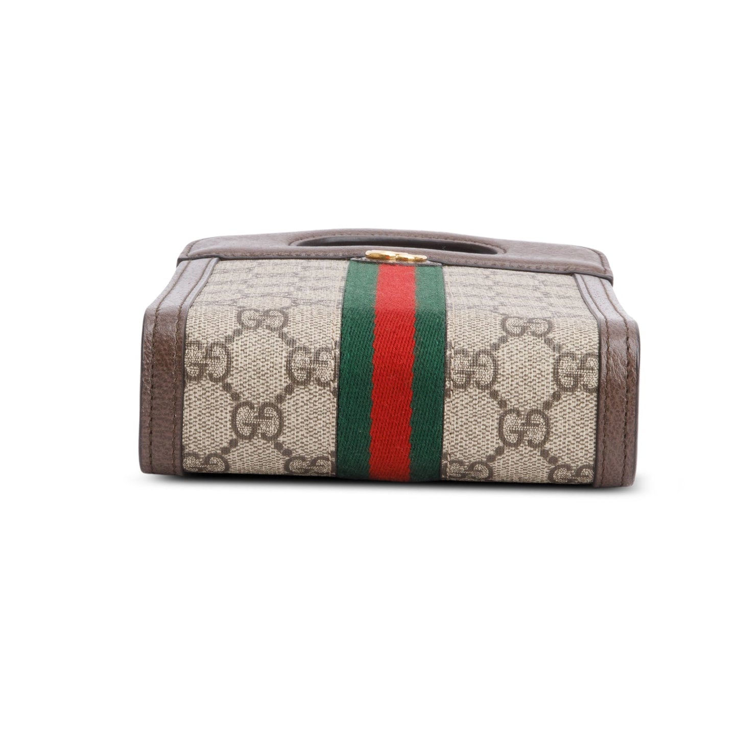 Gucci GG Supreme Monogram Textured Dollar Calfskin Mini Ophidia Top Handle
