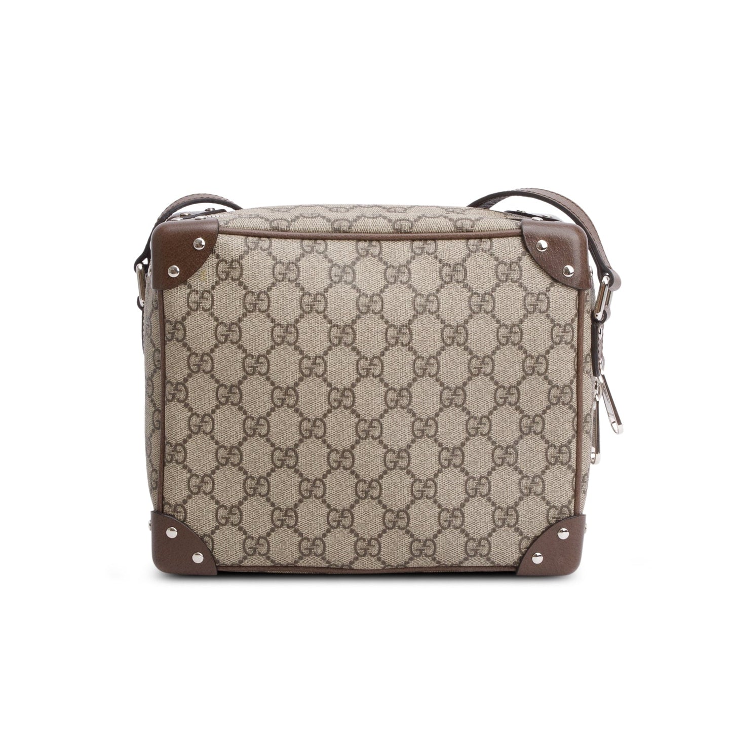 Gucci GG Supreme Monogram Textured Dollar Calfskin Soft Trunk Messenger Bag