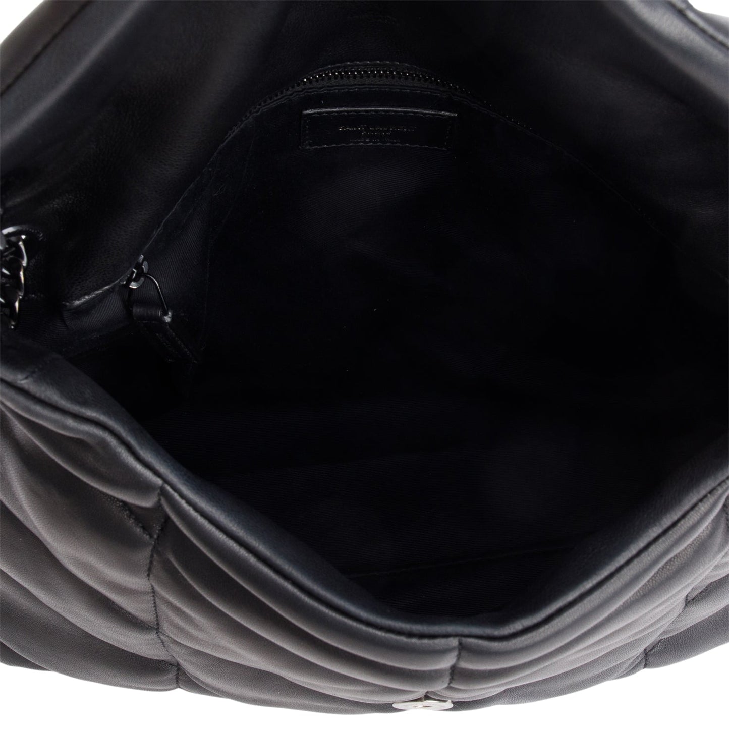 Saint Laurent 2021 Black Nappa Leather Medium Puffer Loulou Shoulder Bag