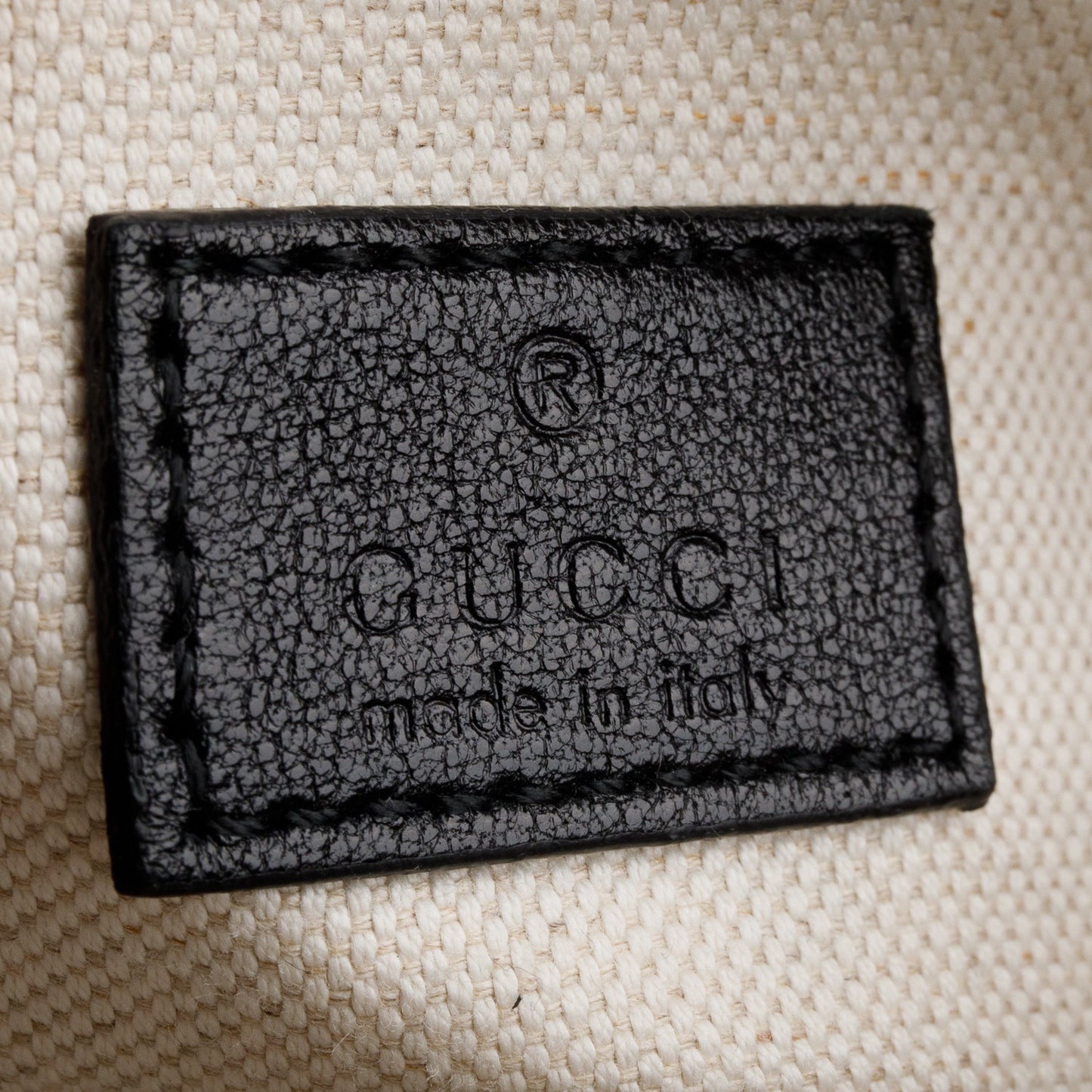 Gucci Black Calfskin Diagonal Stitched Small Blondie Shoulder Bag