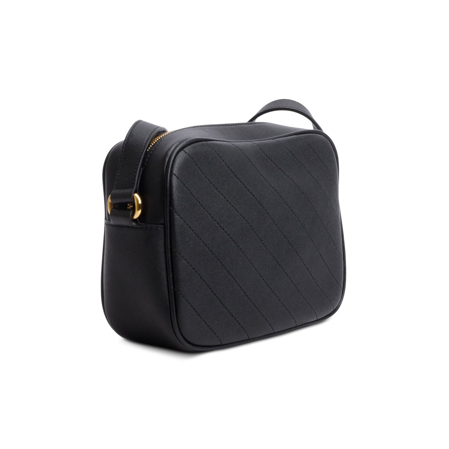 Gucci Black Calfskin Diagonal Stitched Small Blondie Shoulder Bag