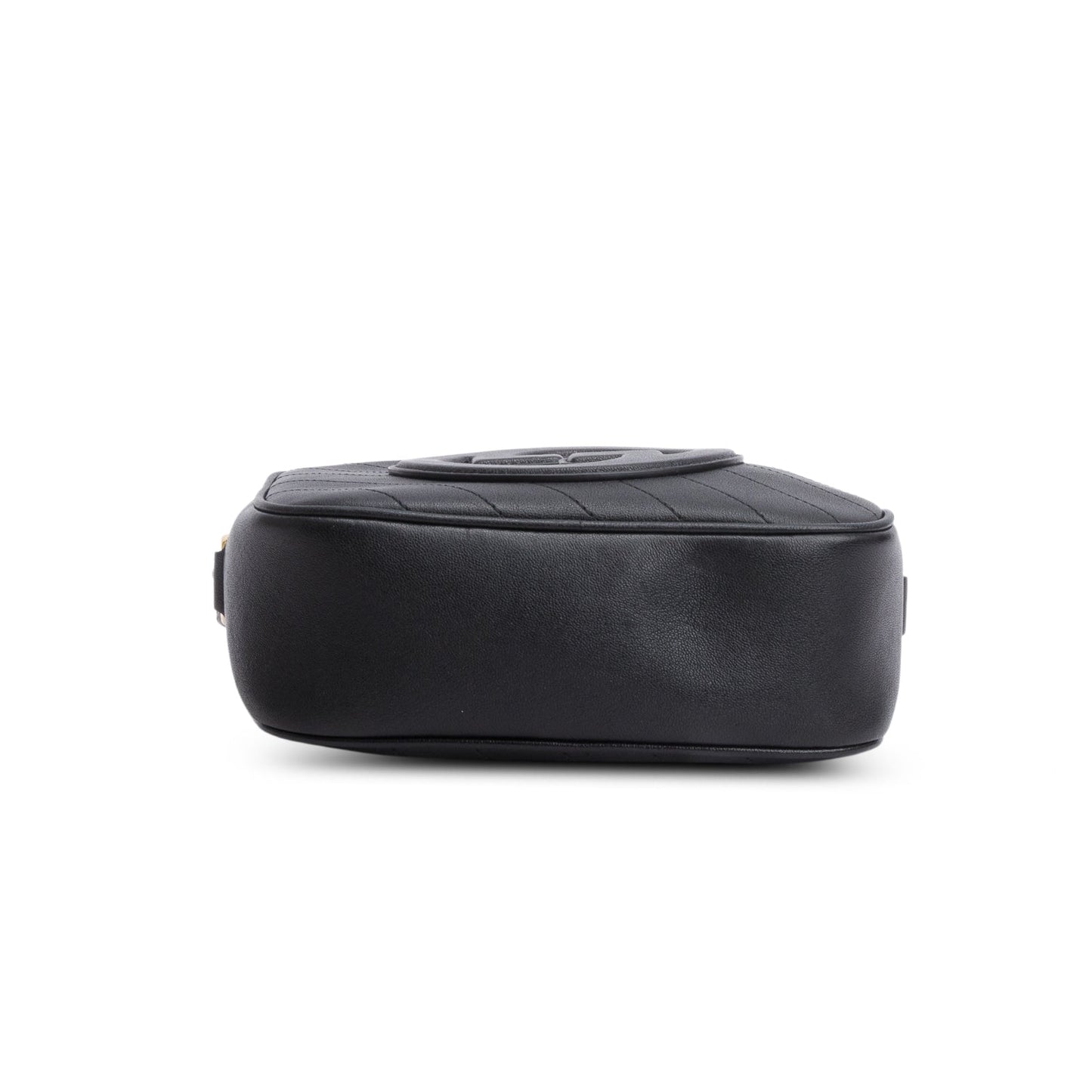 Gucci Black Calfskin Diagonal Stitched Small Blondie Shoulder Bag