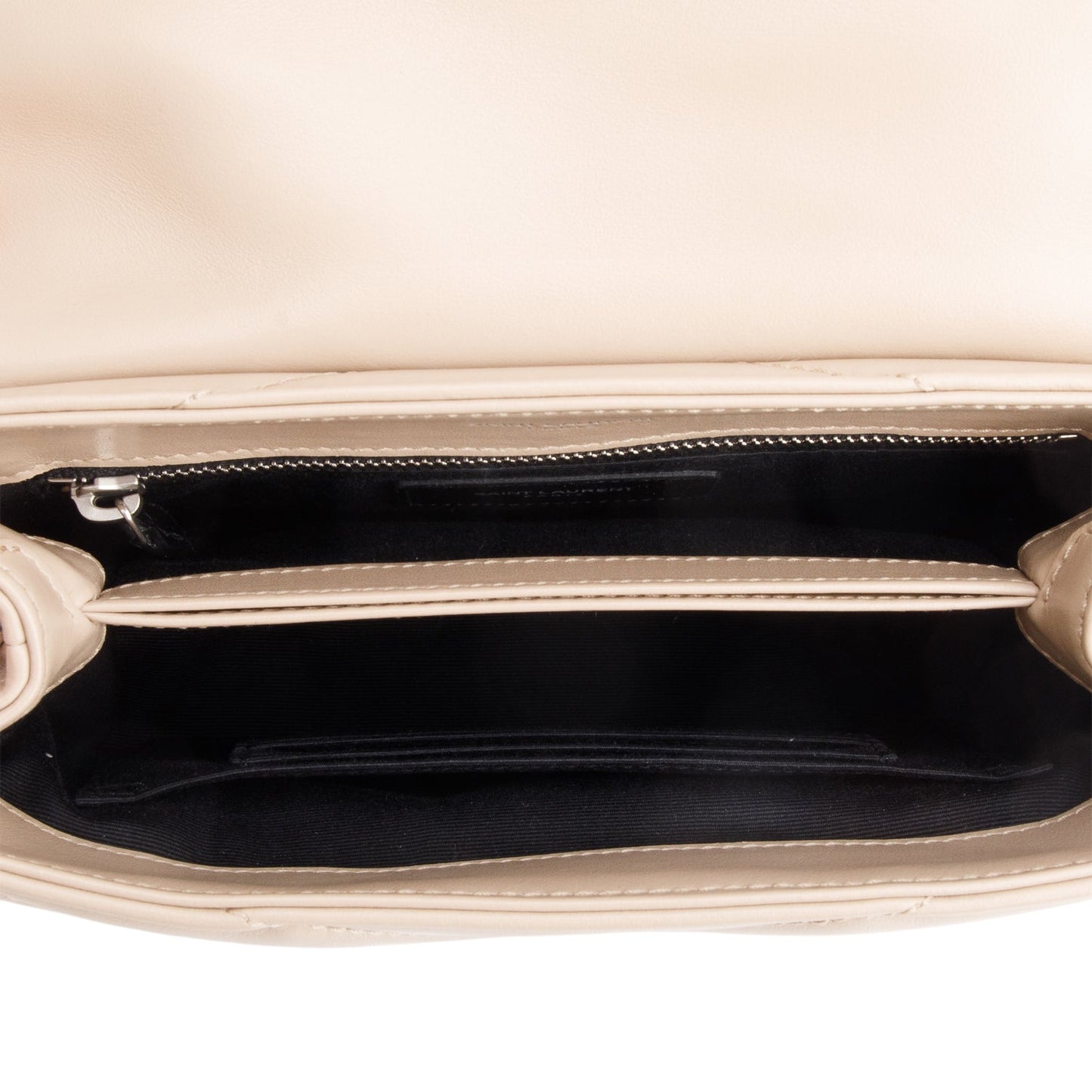 Saint Laurent Beige Monogram Matelasse Toy Loulou Crossbody Bag