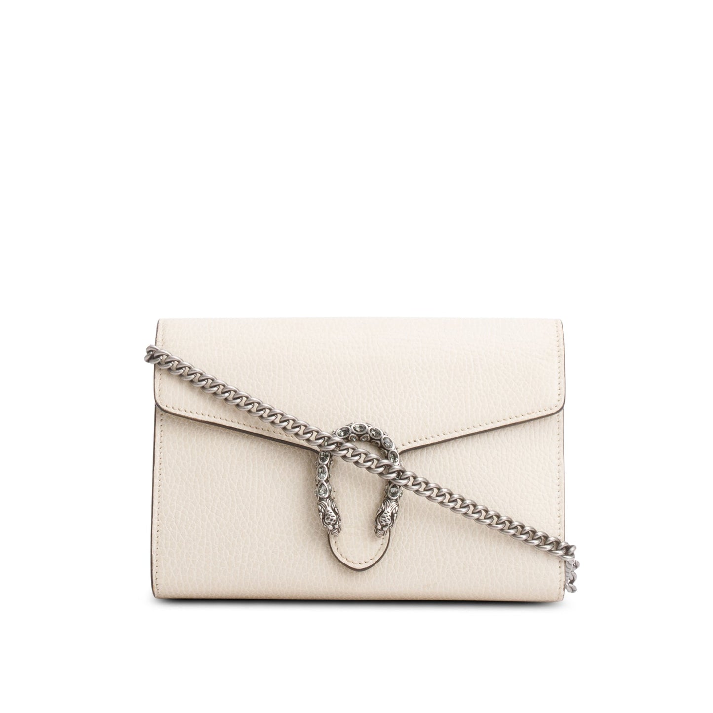 Gucci Cream Leather Mini Dionysus Wallet on Chain