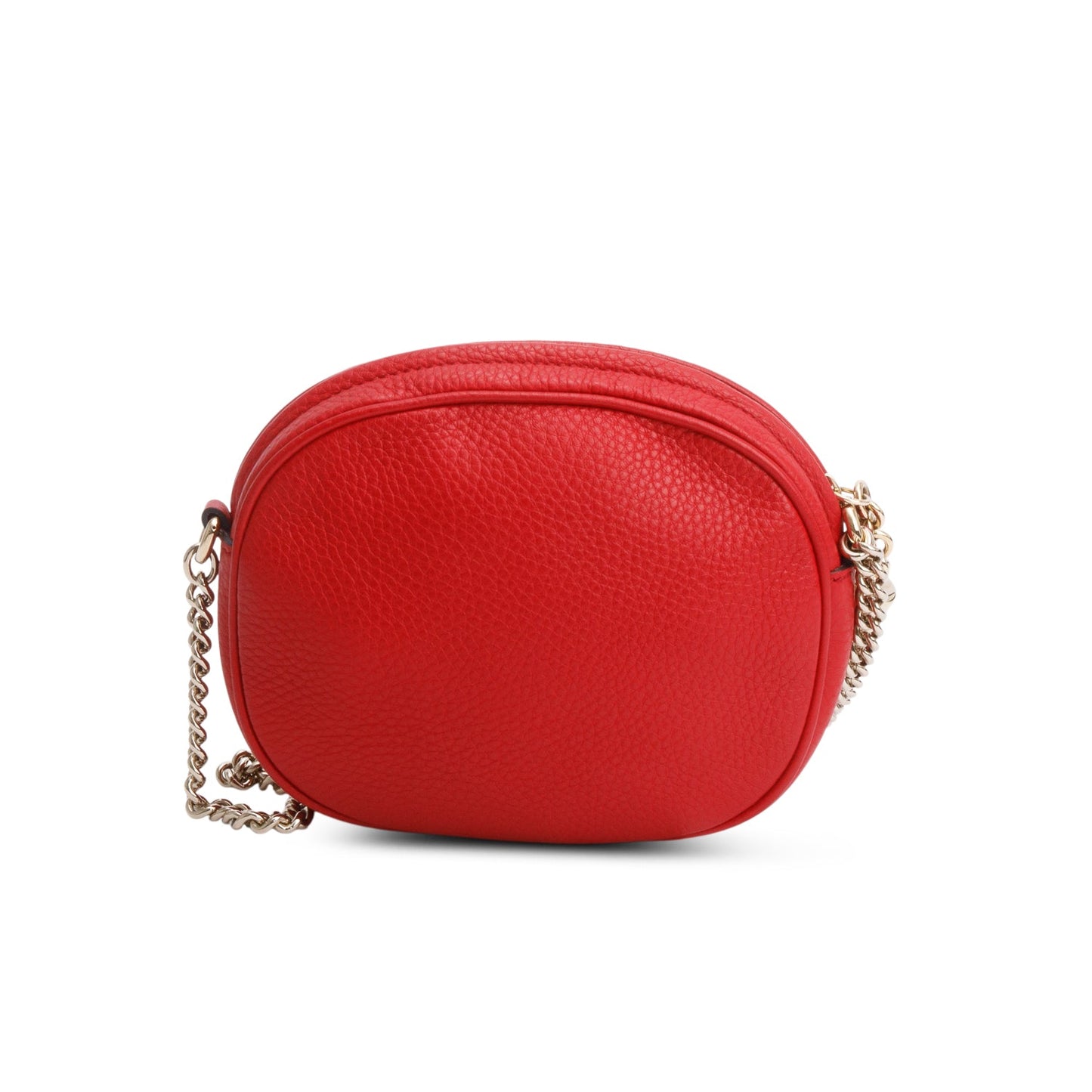 Gucci Red Pebbled Calfskin Mini Soho Chain Bag
