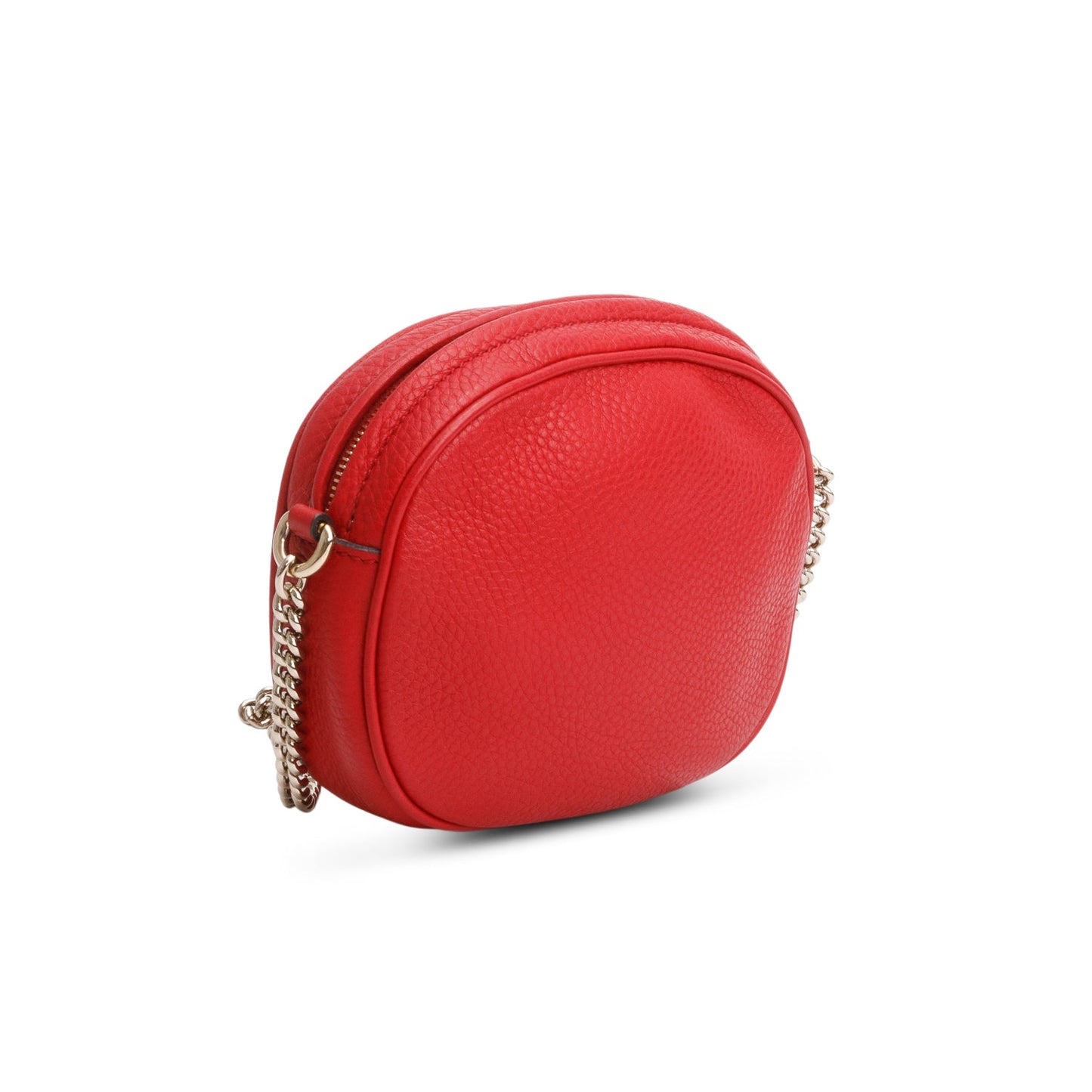 Gucci Red Pebbled Calfskin Mini Soho Chain Bag