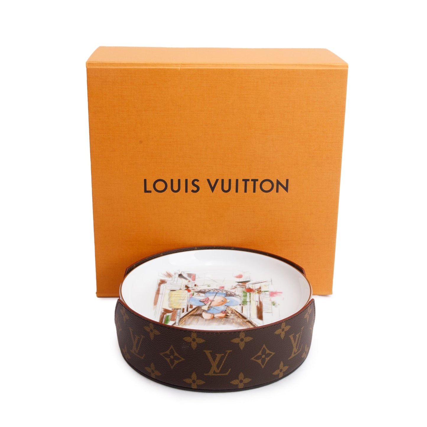 Louis Vuitton White & Multicolor Porcelaine Vivienne 4 Seasons Set of 4 Plates