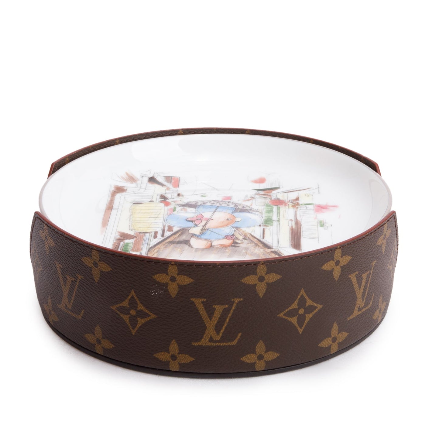Louis Vuitton White & Multicolor Porcelaine Vivienne 4 Seasons Set of 4 Plates