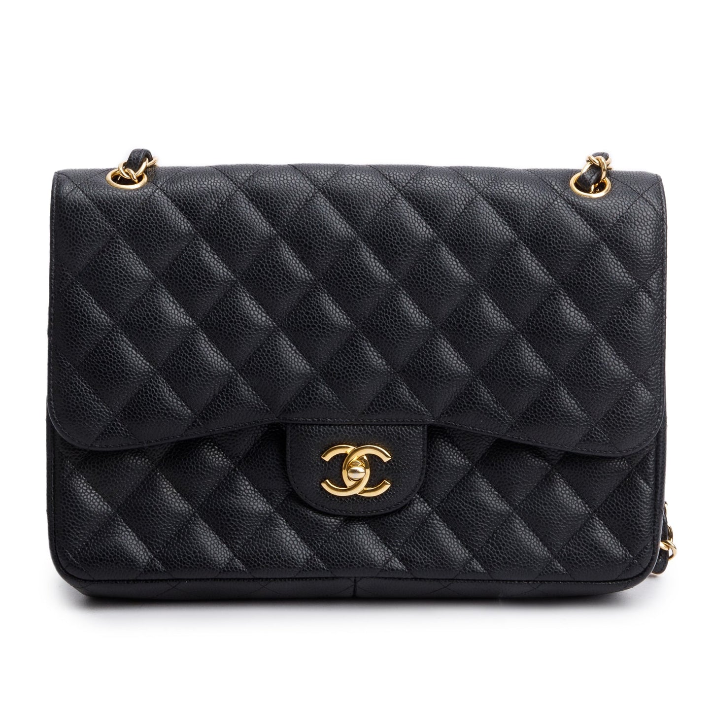 Chanel Black Caviar Jumbo Classic Double Flap Bag