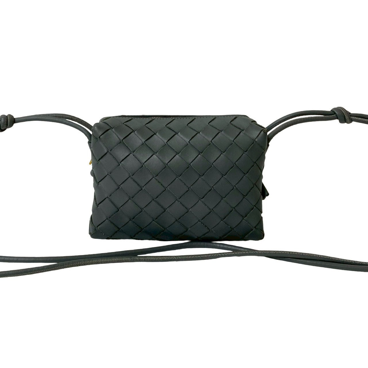 BOTTEGAVENETA Shoulder Bag leather gray Mini Loop Camera Bag
