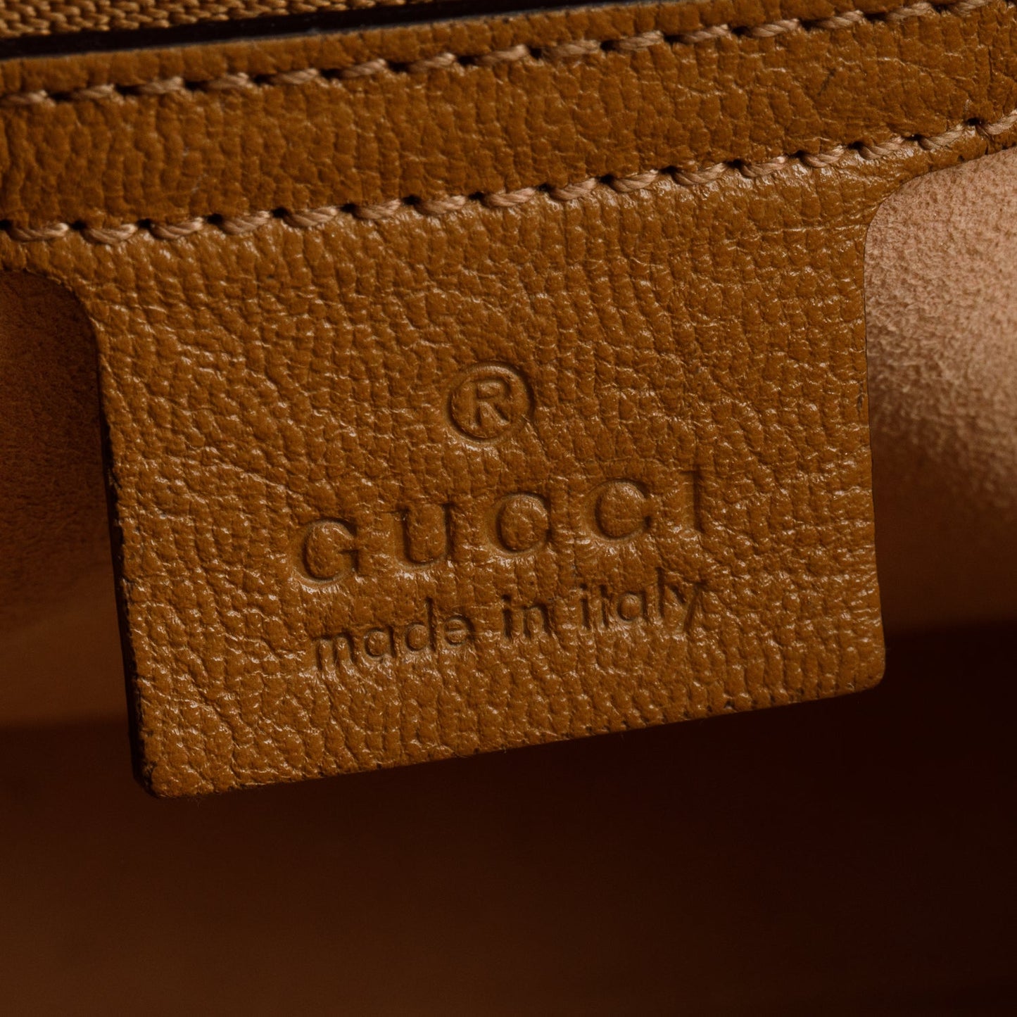 Gucci Brown Calfksin Leather Small Dahlia Handle Bag