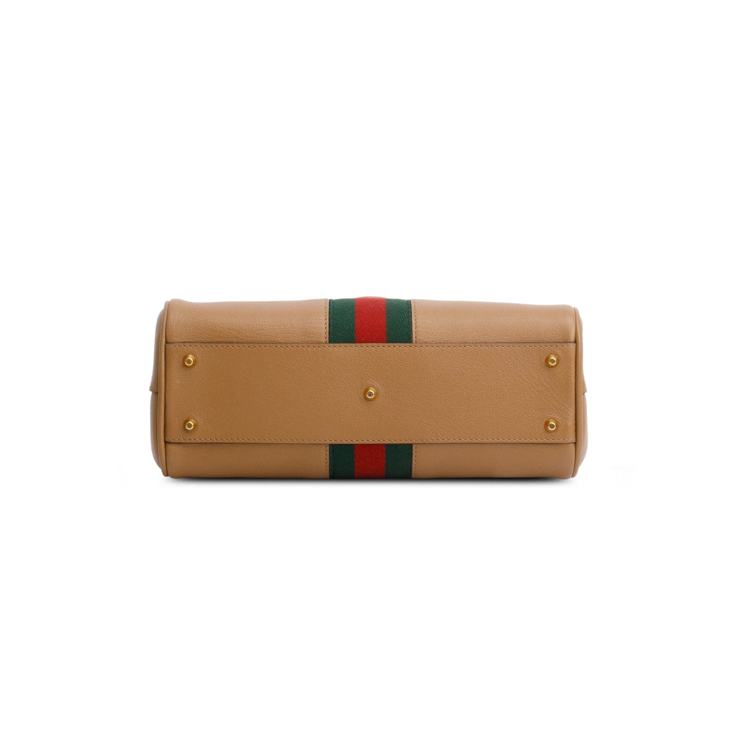 Gucci Brown Calfksin Leather Small Dahlia Handle Bag