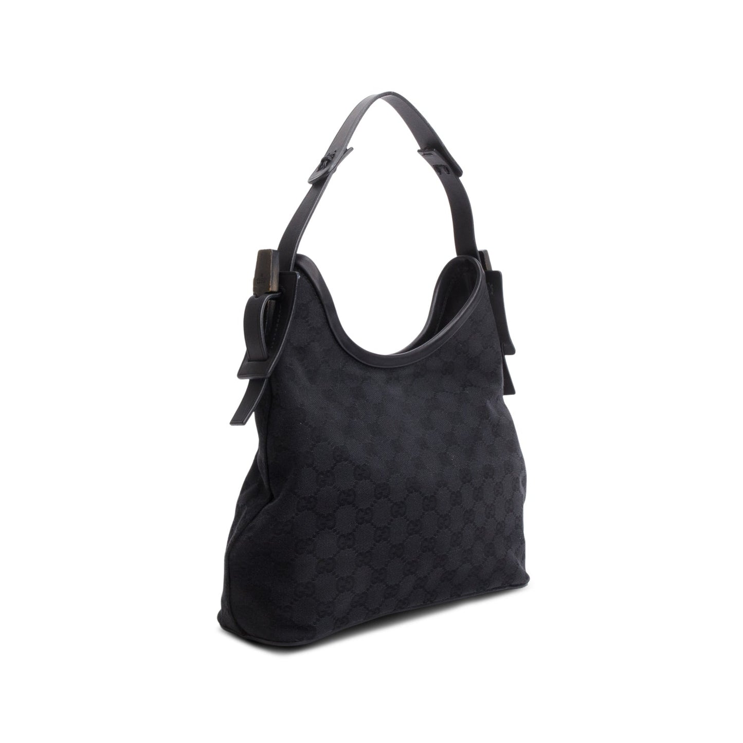 Gucci Black Monogram GG Shoulder Bag