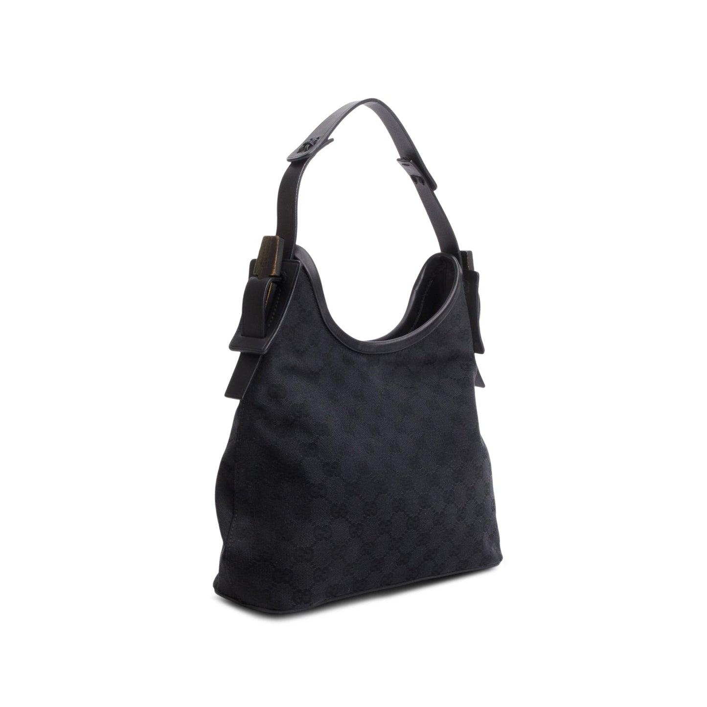 Gucci Black Monogram GG Shoulder Bag