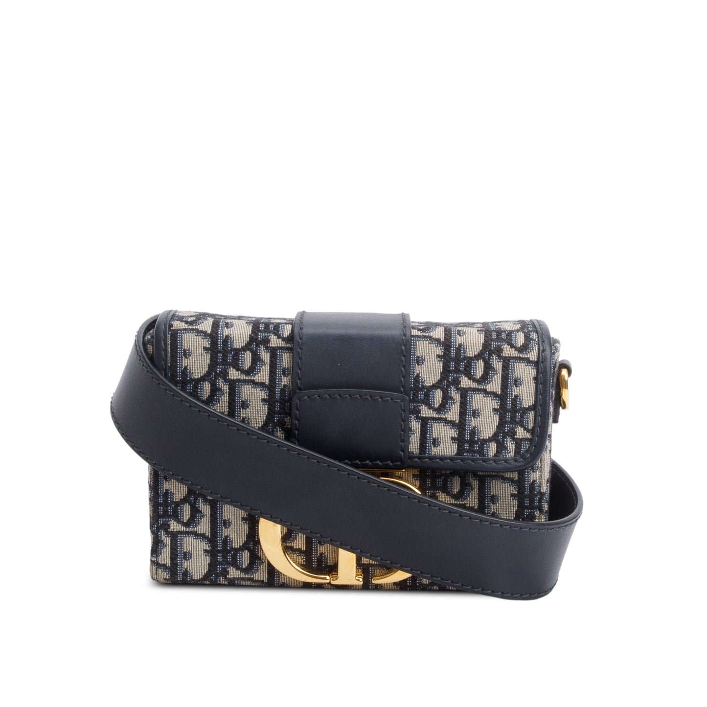 Christian Dior Blue Oblique 30 Montaigne Box Bag