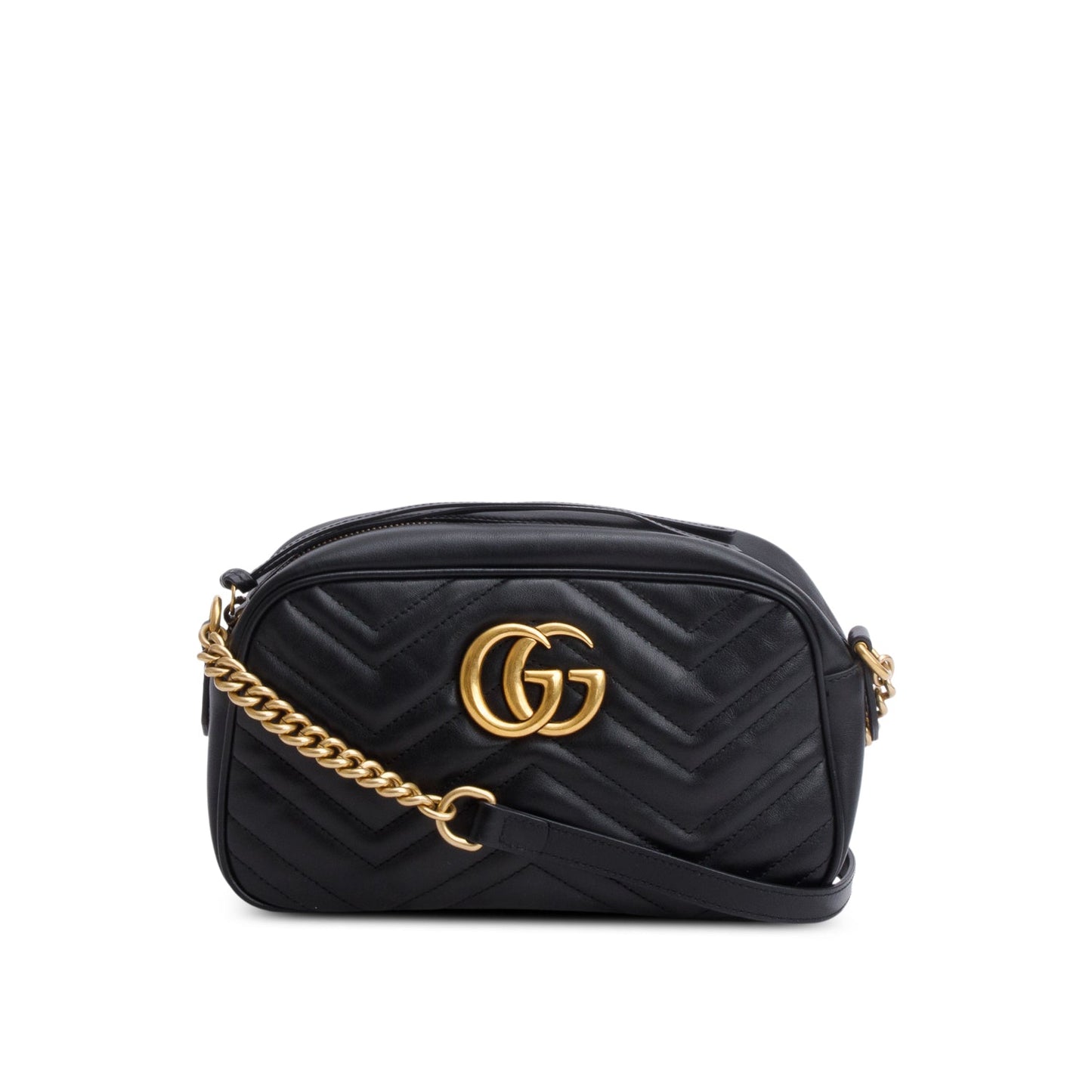 Gucci Black GG Marmont Matelasse Small Camera Bag