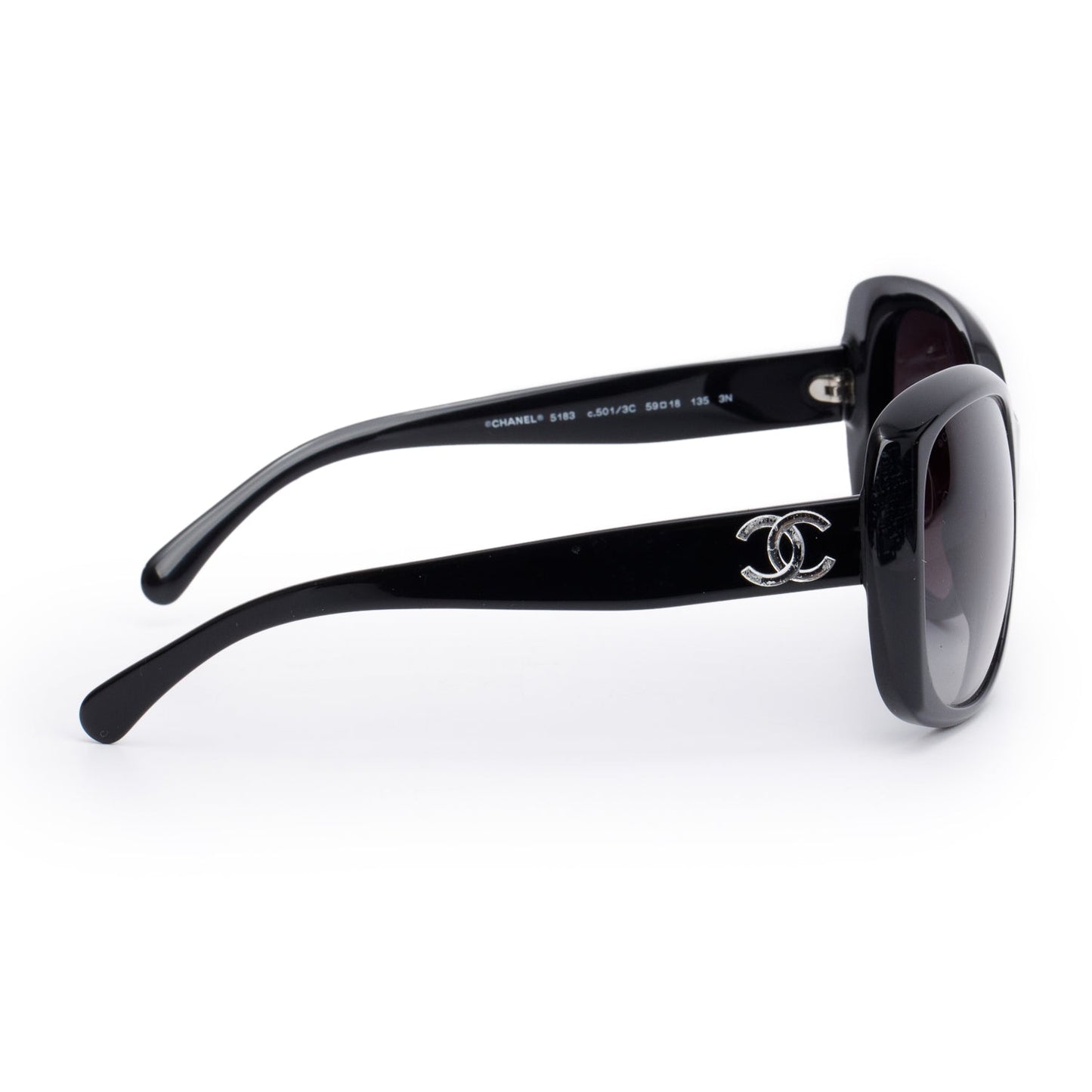 Chanel 5183 Black Acetate CC Square Sunglasses