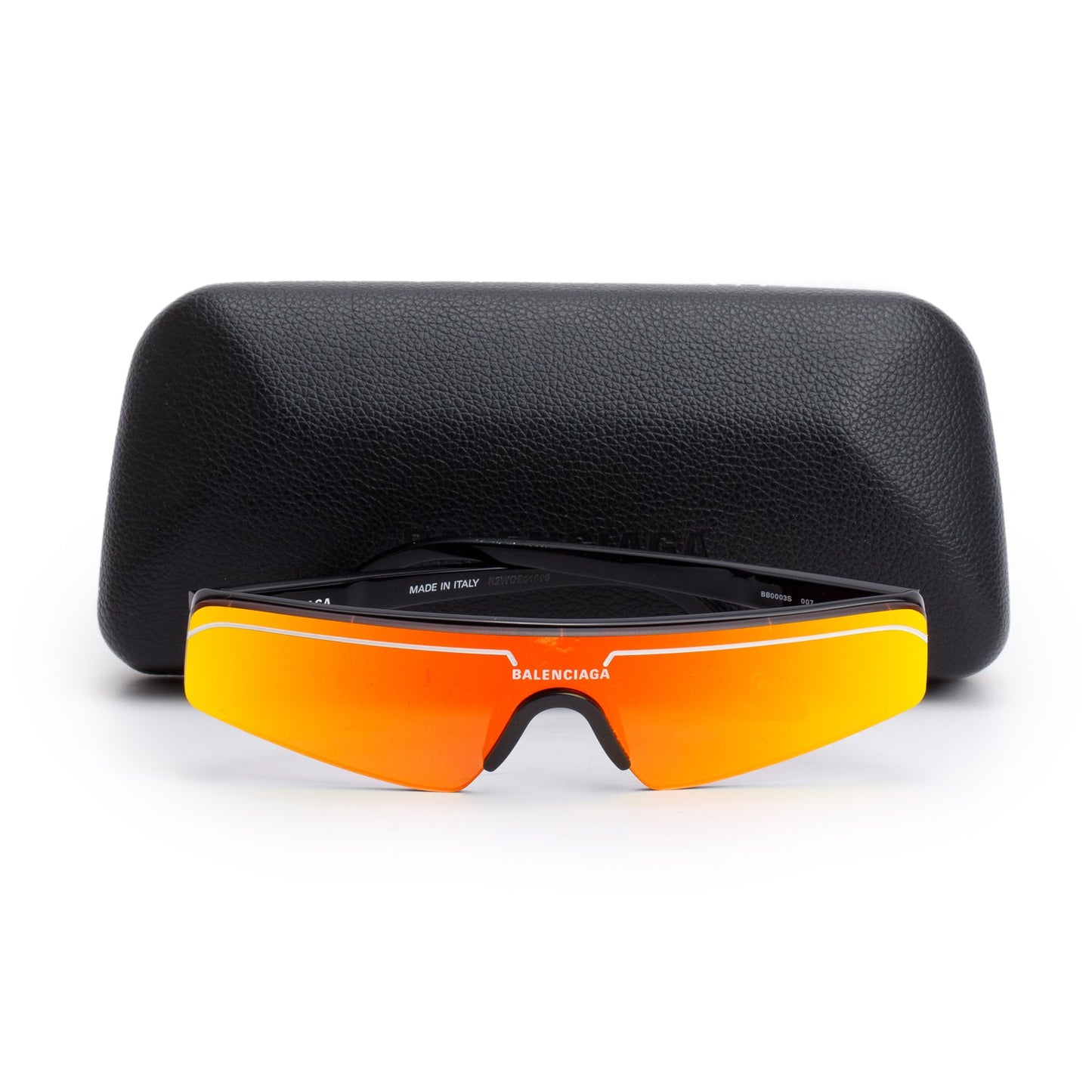 Balenciaga BB0003S Orange Shield Sunglasses