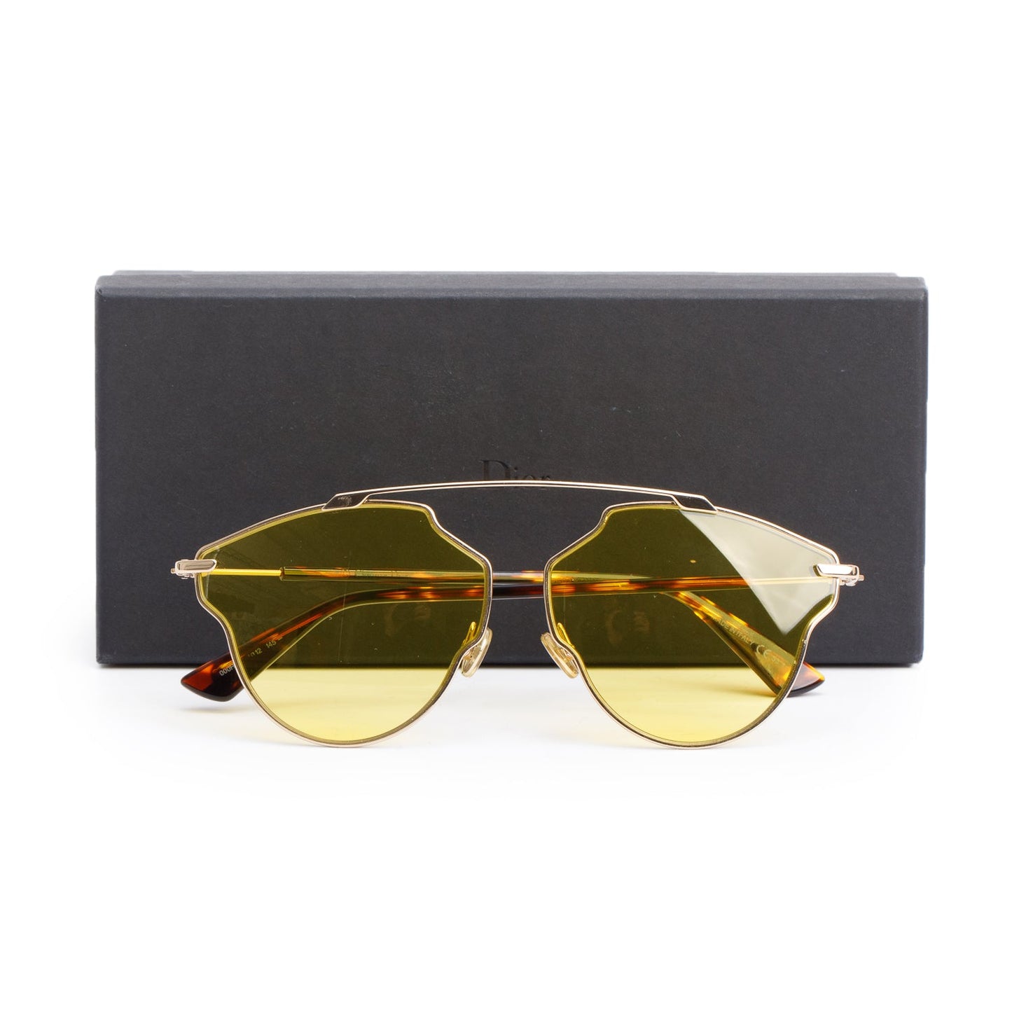 Christian Dior Havana Acetate Yellow Lenses SoReal Sunglasses