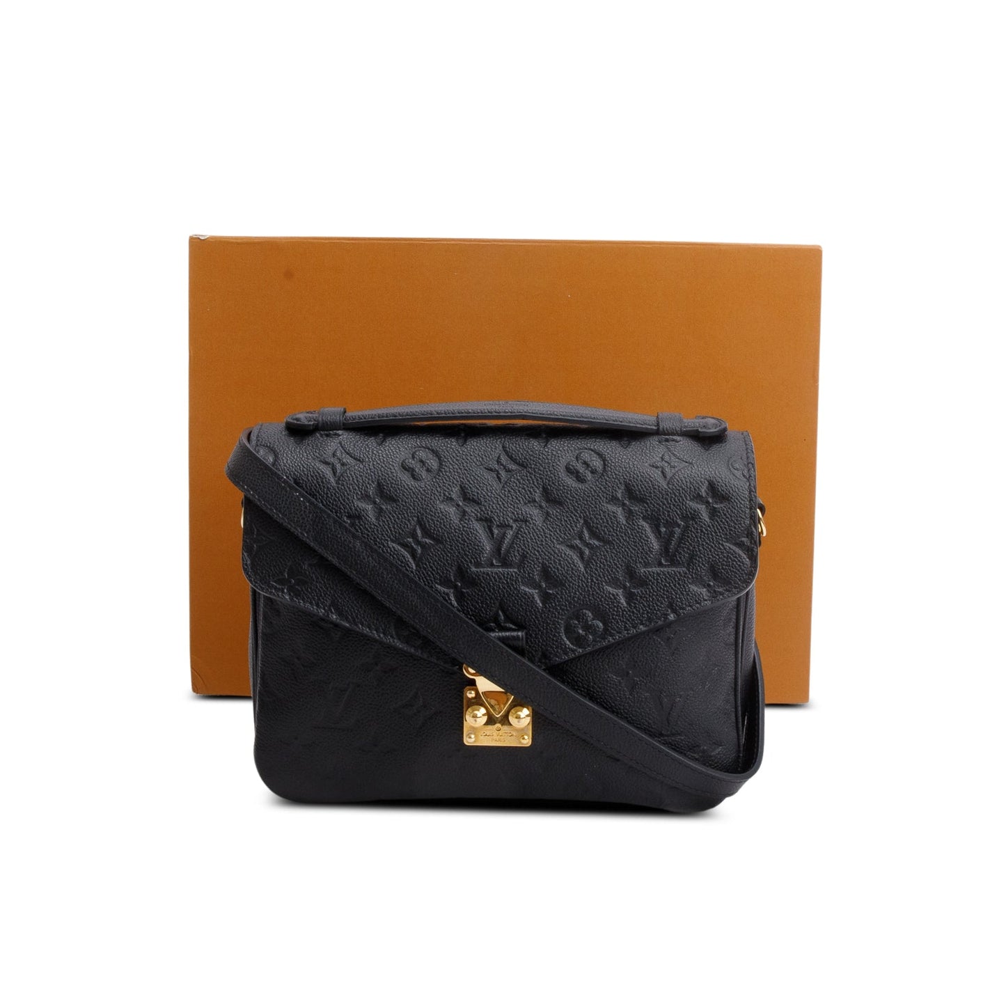 Louis Vuitton Black Monogram Empreinte Leather Pochette Metis