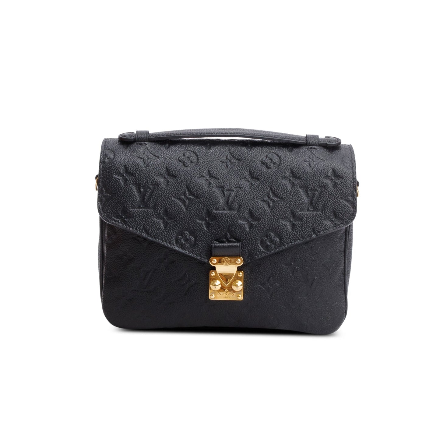 Louis Vuitton Black Monogram Empreinte Leather Pochette Metis