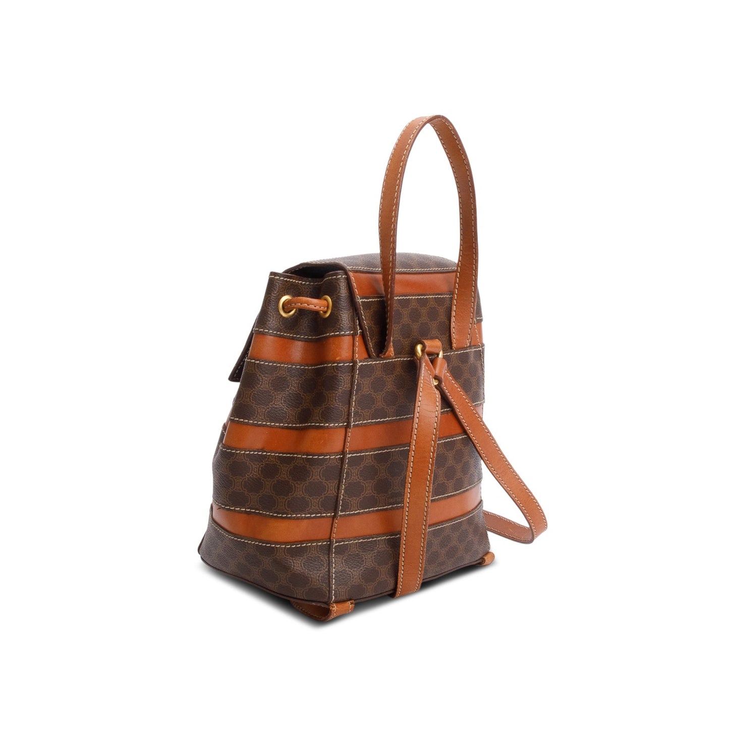 Celine Vintage Brown Monogram Macadam Backpack