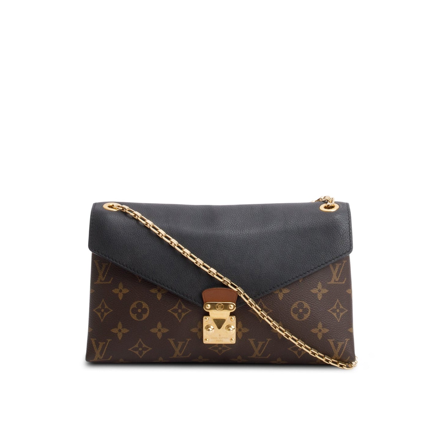 Louis Vuitton Black Monogram Pallas Chain Bag
