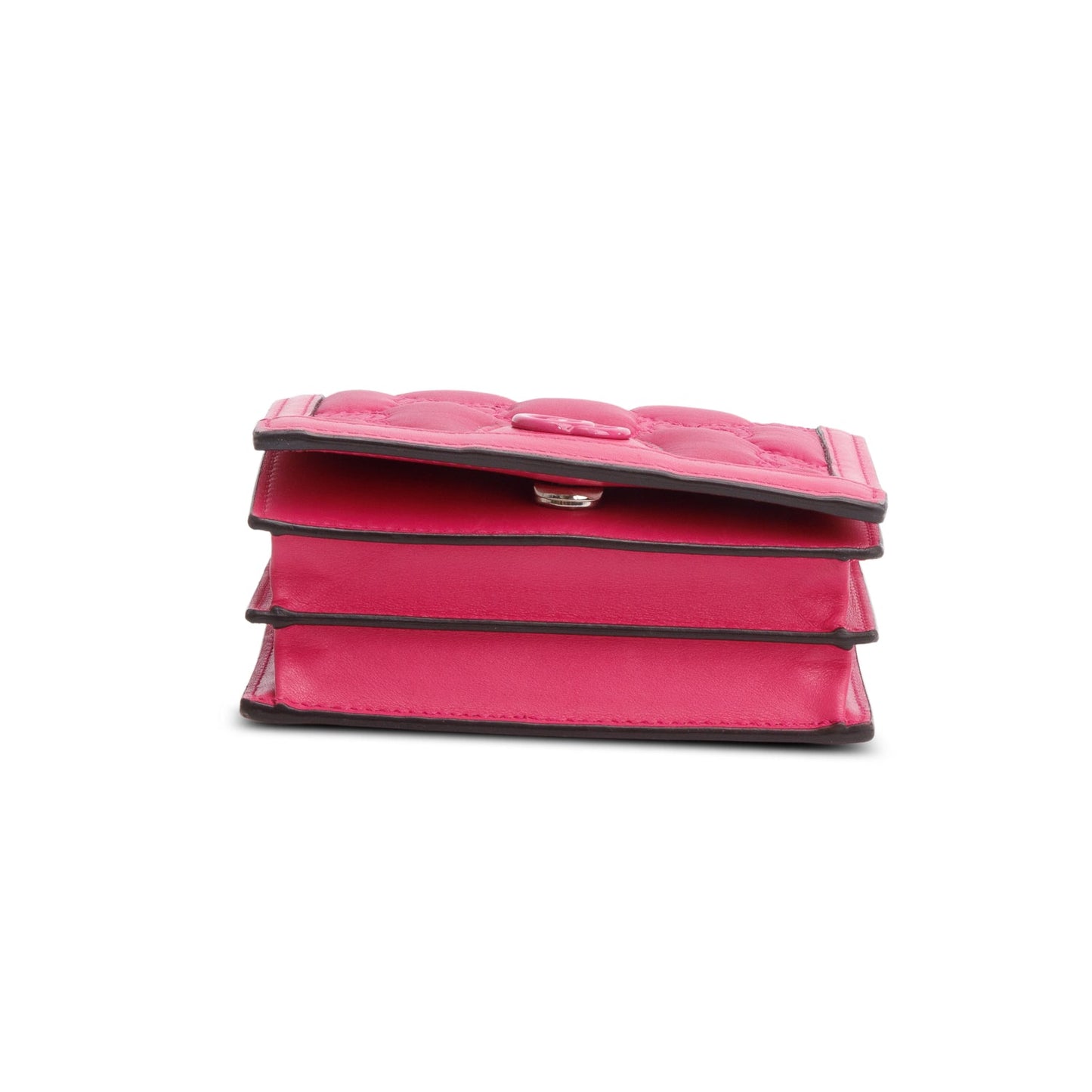 Gucci Pink Nylon Calfskin Enamel GG Matelasse Mini Bag