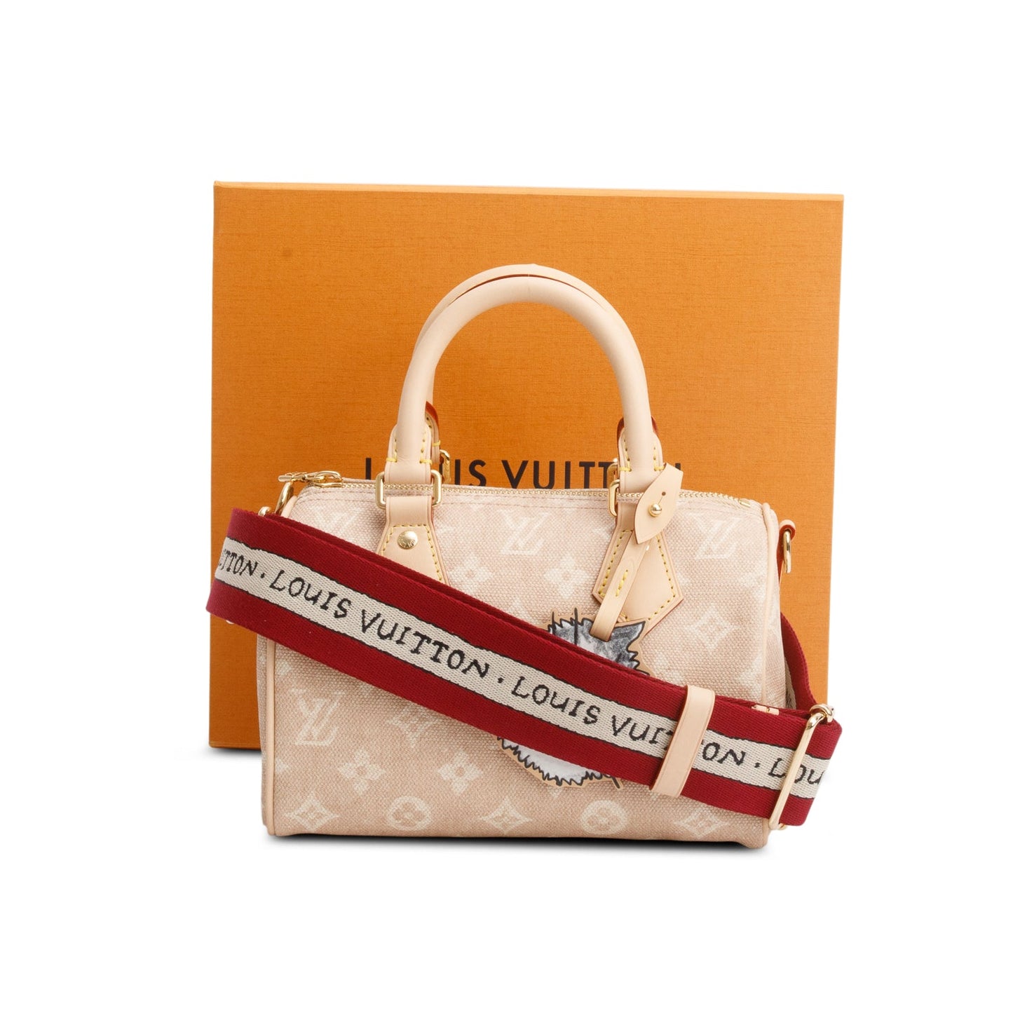 Louis Vuitton Beige Monogram Speedy Bandouliere 20