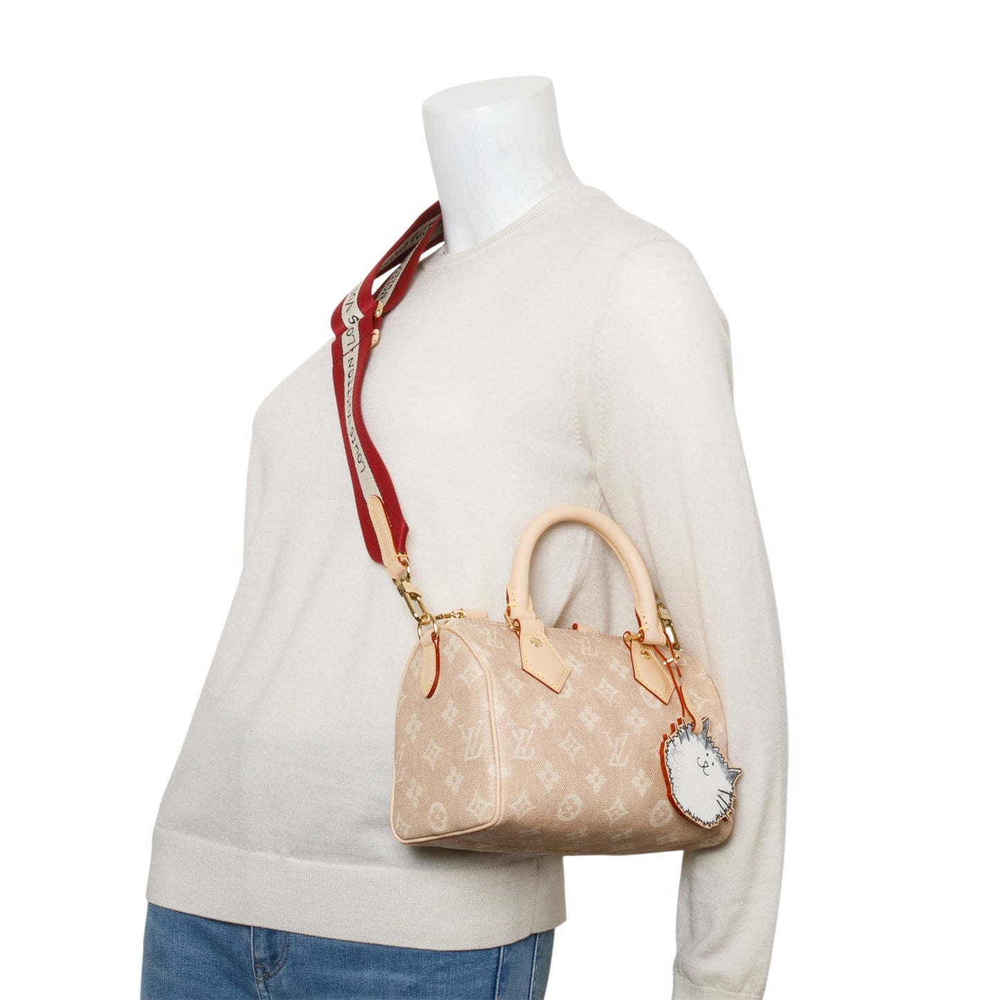 Louis Vuitton Beige Monogram Speedy Bandouliere 20
