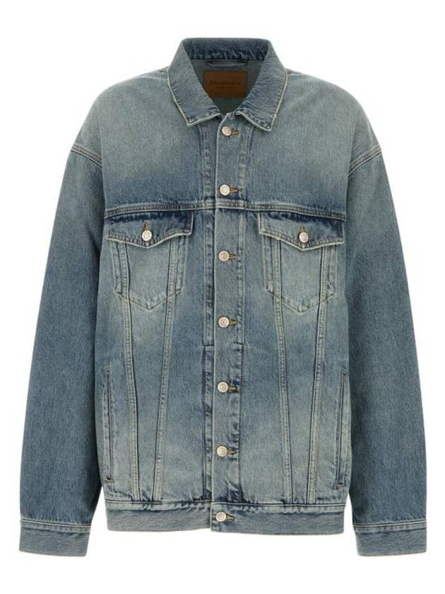 Luxury Balenciaga Trending 2025 Oversized Fit Denim Jacket Blue