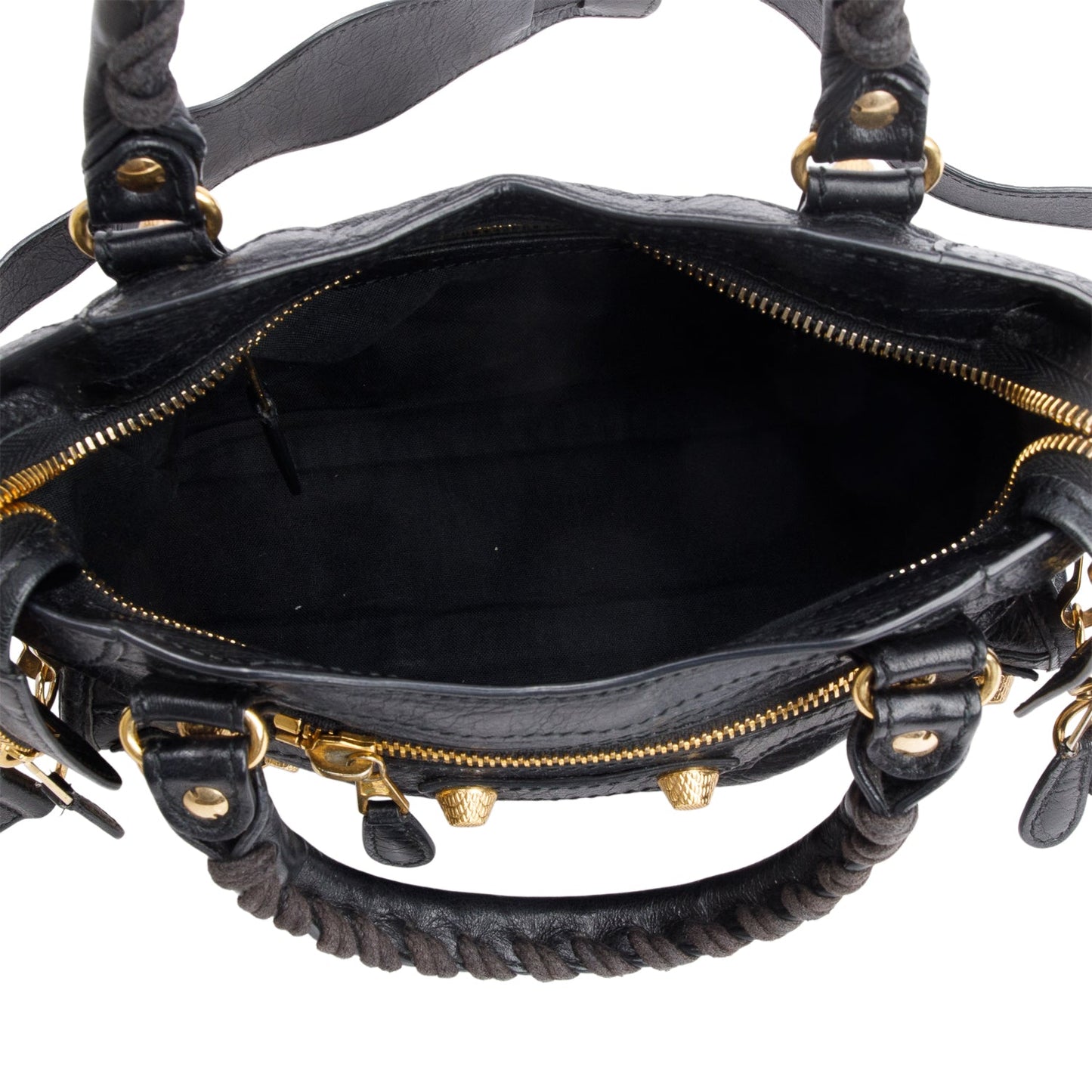 Balenciaga Black Agneau Leather Classic Mini City Bag