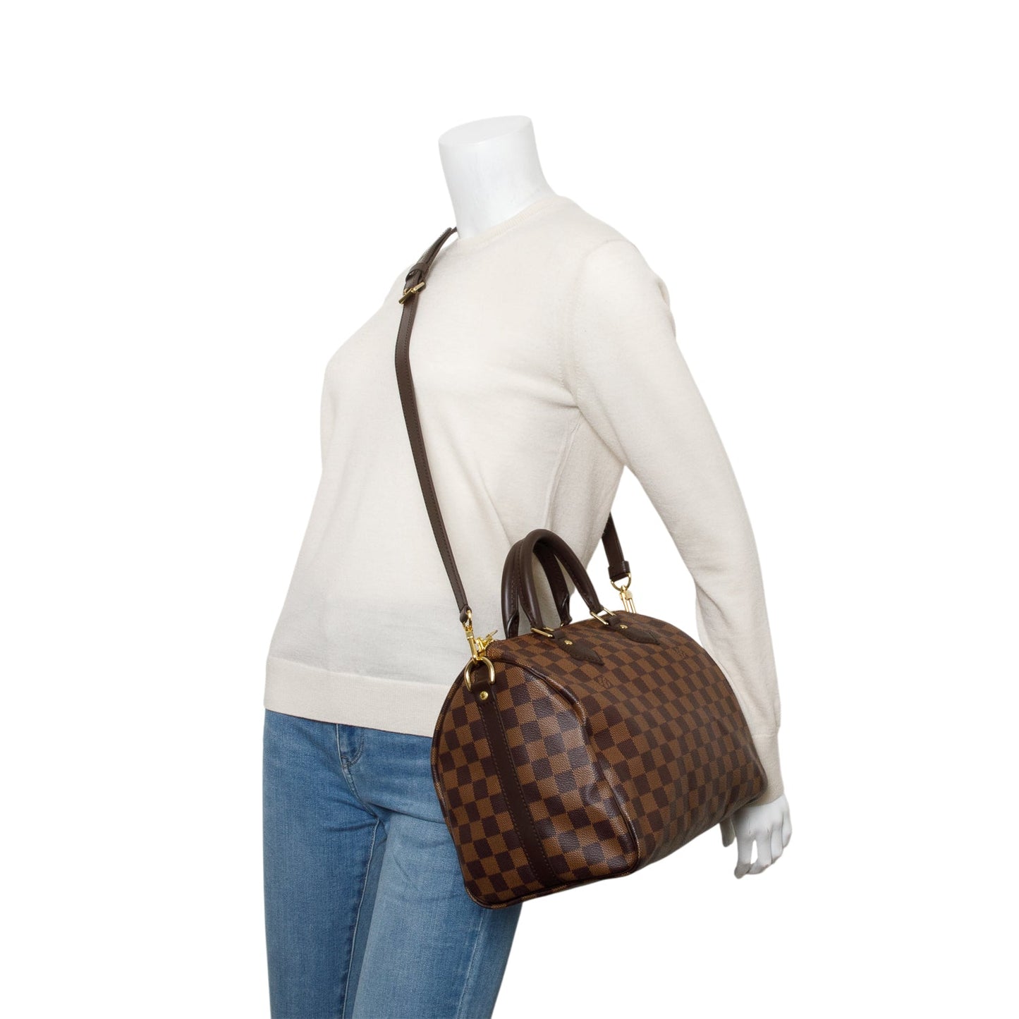 Louis Vuitton 2022 Damier Ebene Speedy Bandouliere 30