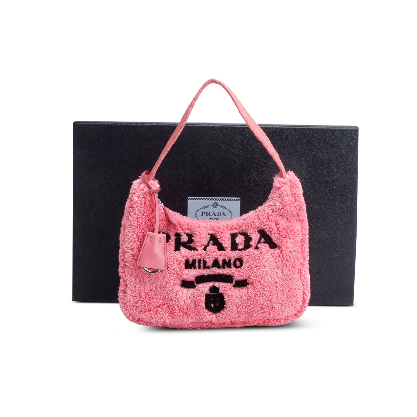 Prada 2024 Pink Terry Cloth Mini Re-Edition 2000 Bag