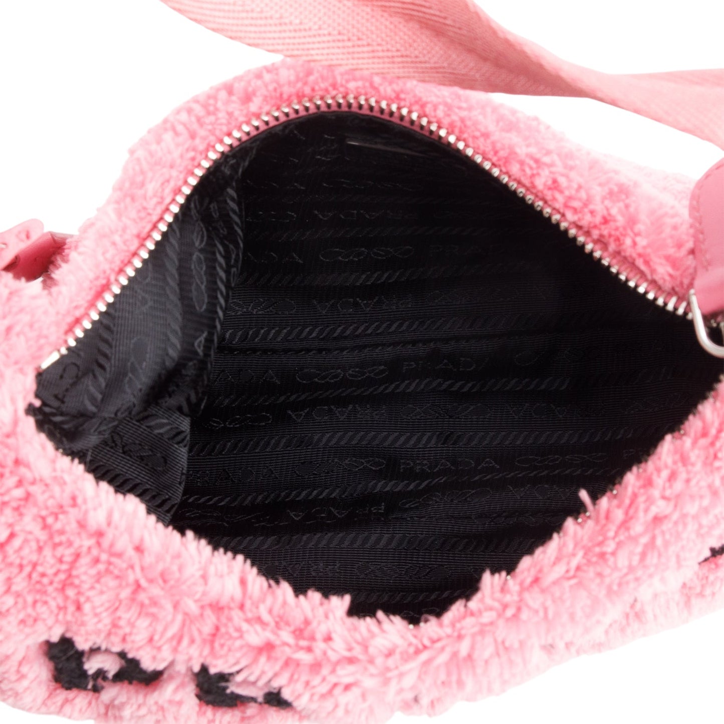 Prada 2024 Pink Terry Cloth Mini Re-Edition 2000 Bag