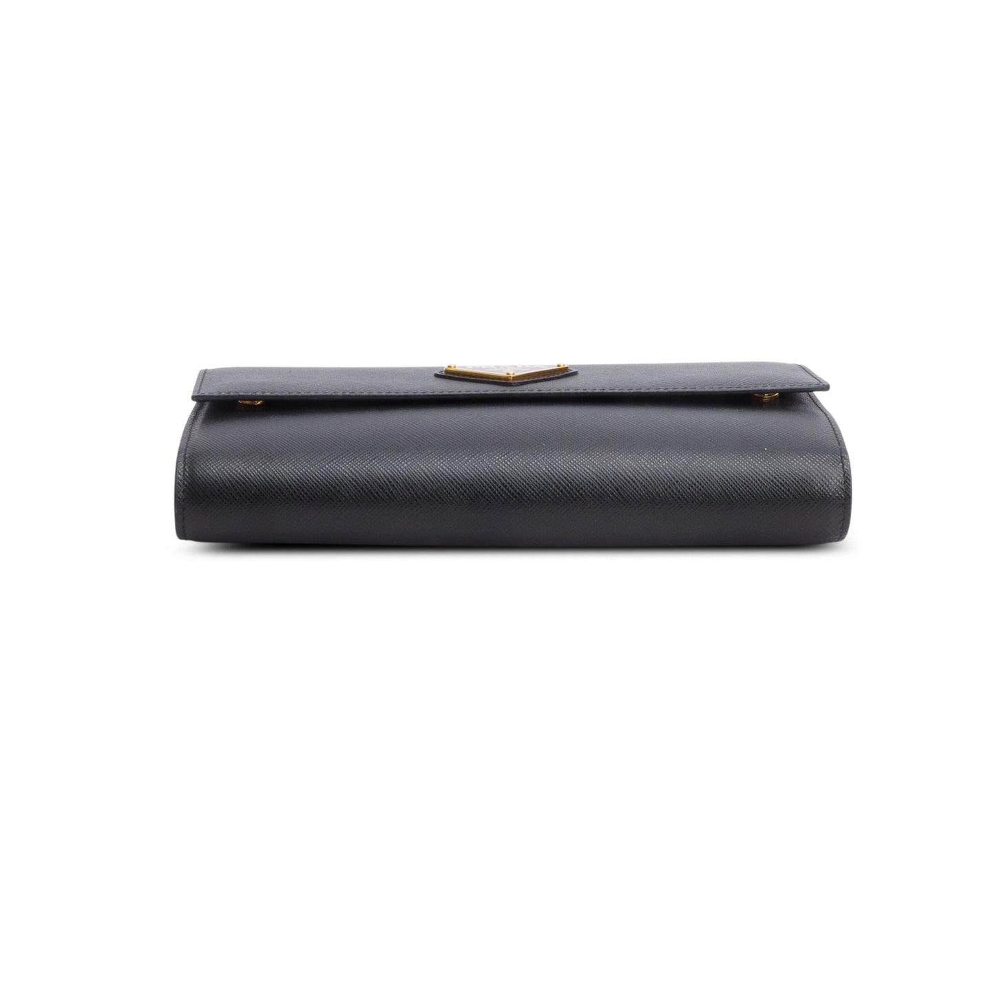 Prada Black Saffiano Leather Flap Wallet