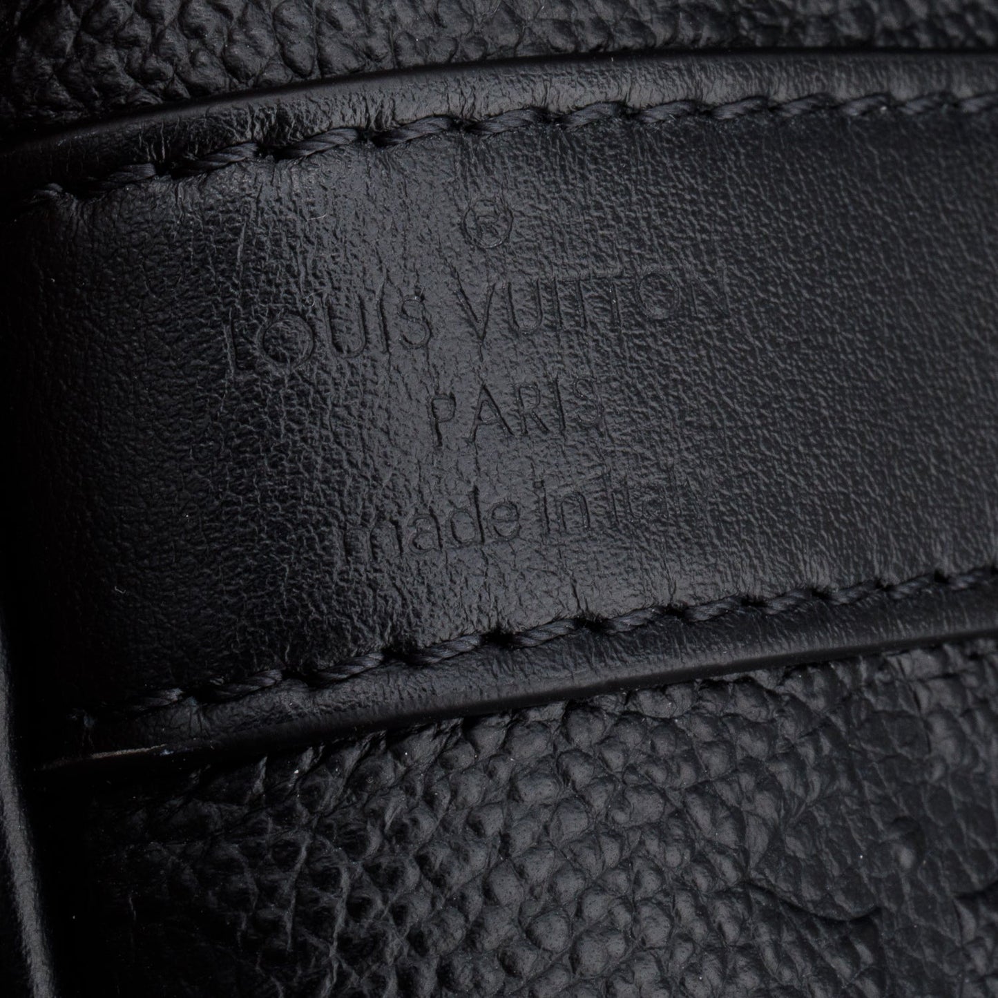 Louis Vuitton Black Monogram Empreinte Giant Leather Keepall Bandouliere 45