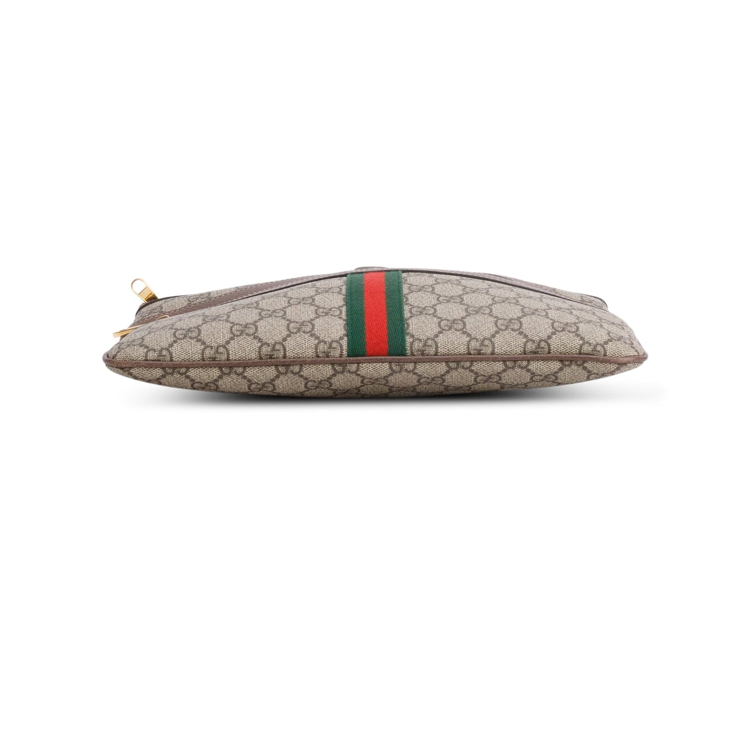 Gucci Brown GG Supreme Monogram Large Ophidia Pouch Clutch