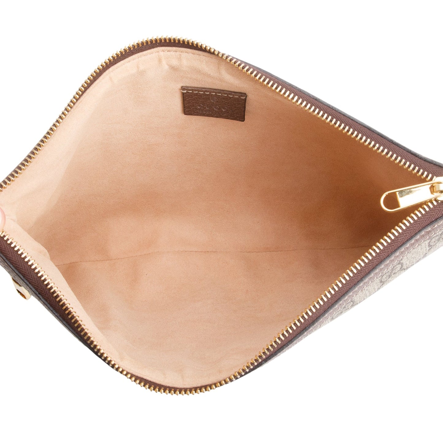 Gucci Brown GG Supreme Monogram Large Ophidia Pouch Clutch