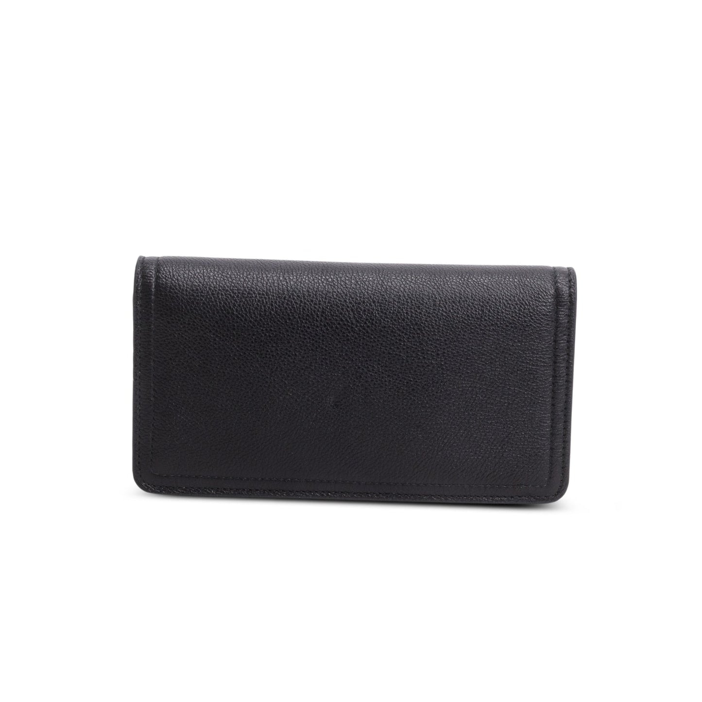 Prada Black Glace Calf Etiquette Wallet on Chain