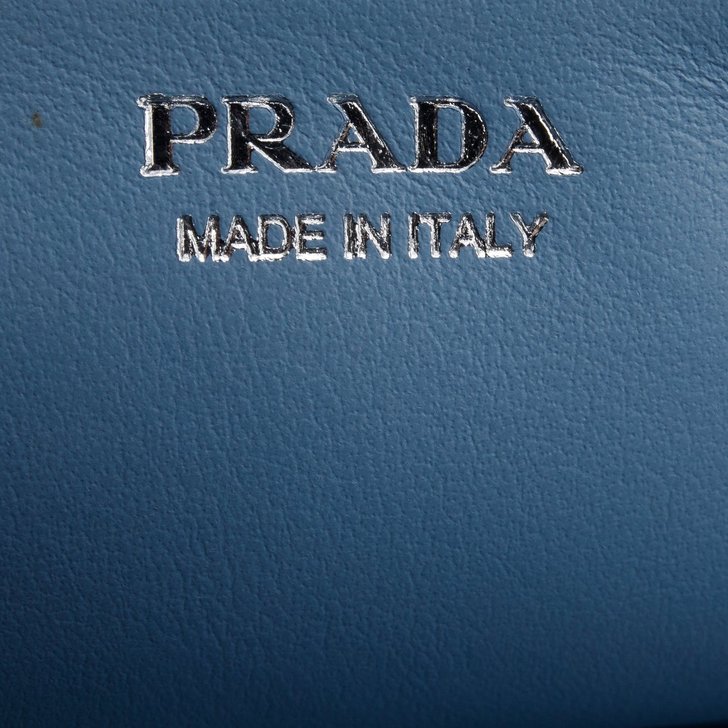 Prada Black Glace Calf Etiquette Wallet on Chain