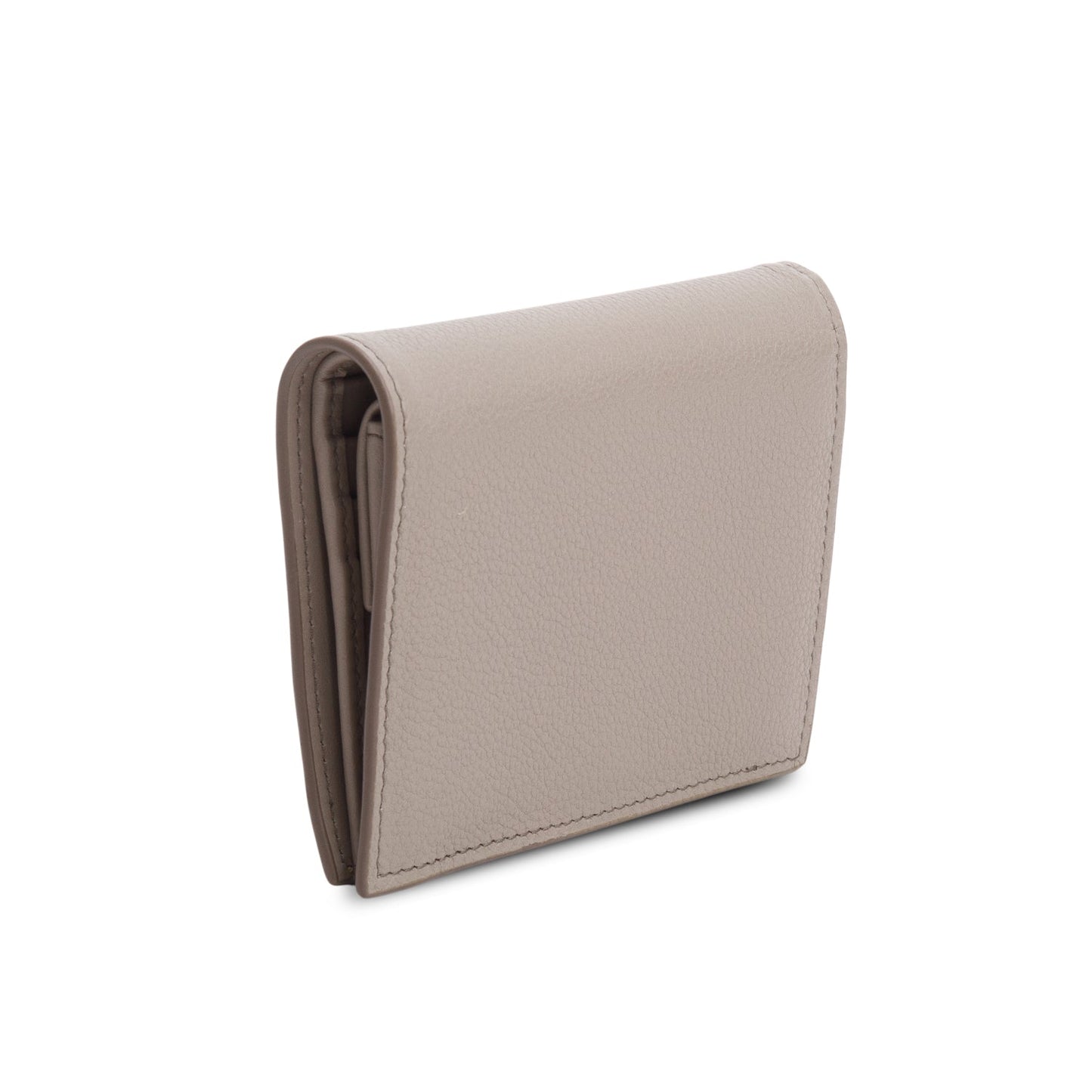 Prada Taupe Vitello Daino Compact Wallet
