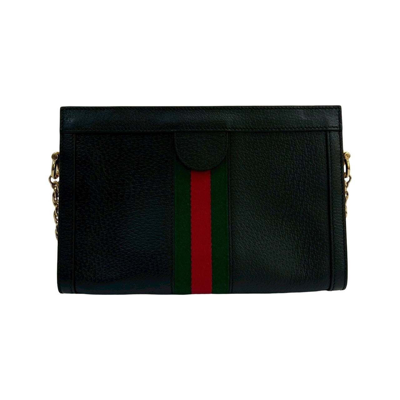 GUCCI Shoulder Bag leather black Sherry line Ofidia