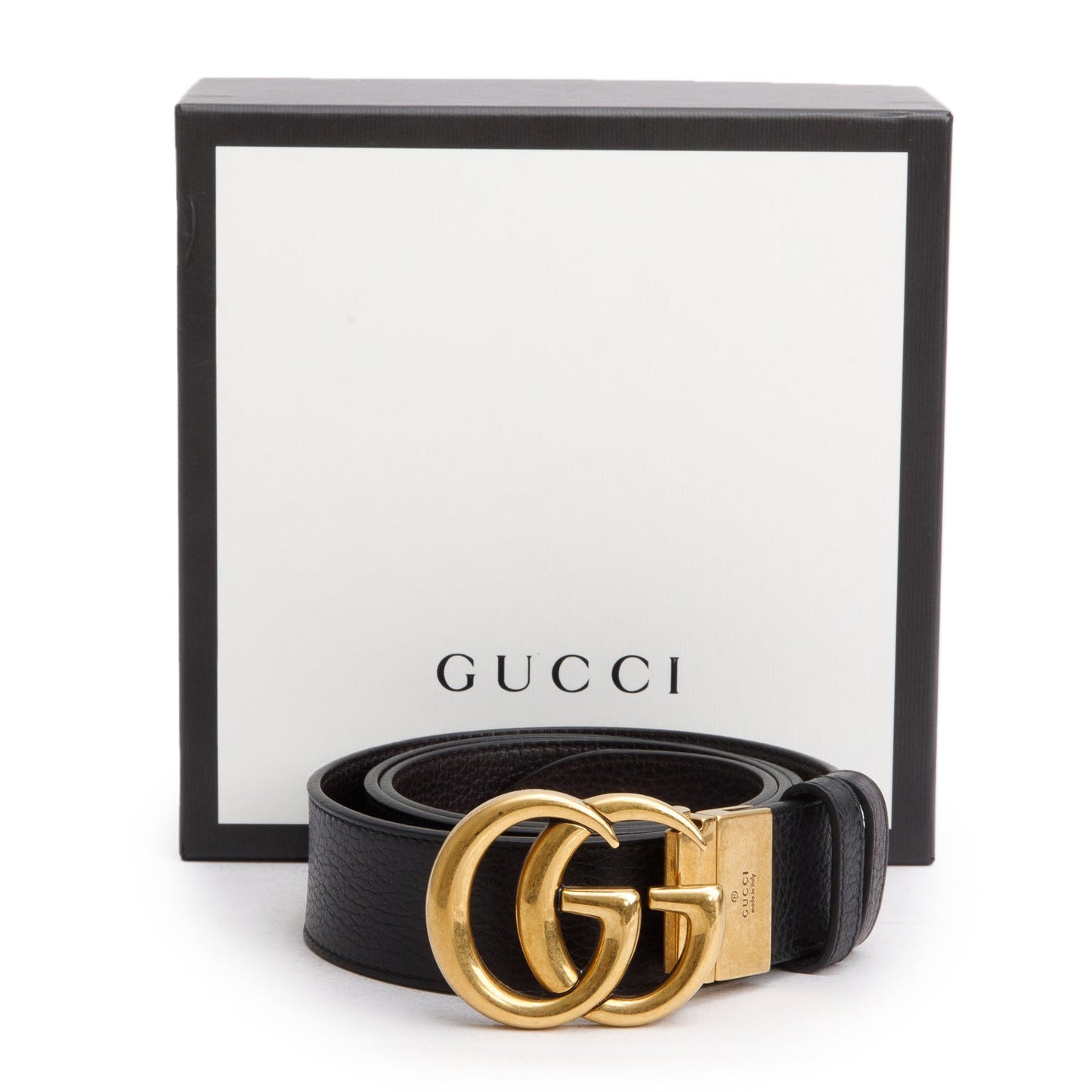 Gucci GG Marmont Black Wide Leather Belt 100 40
