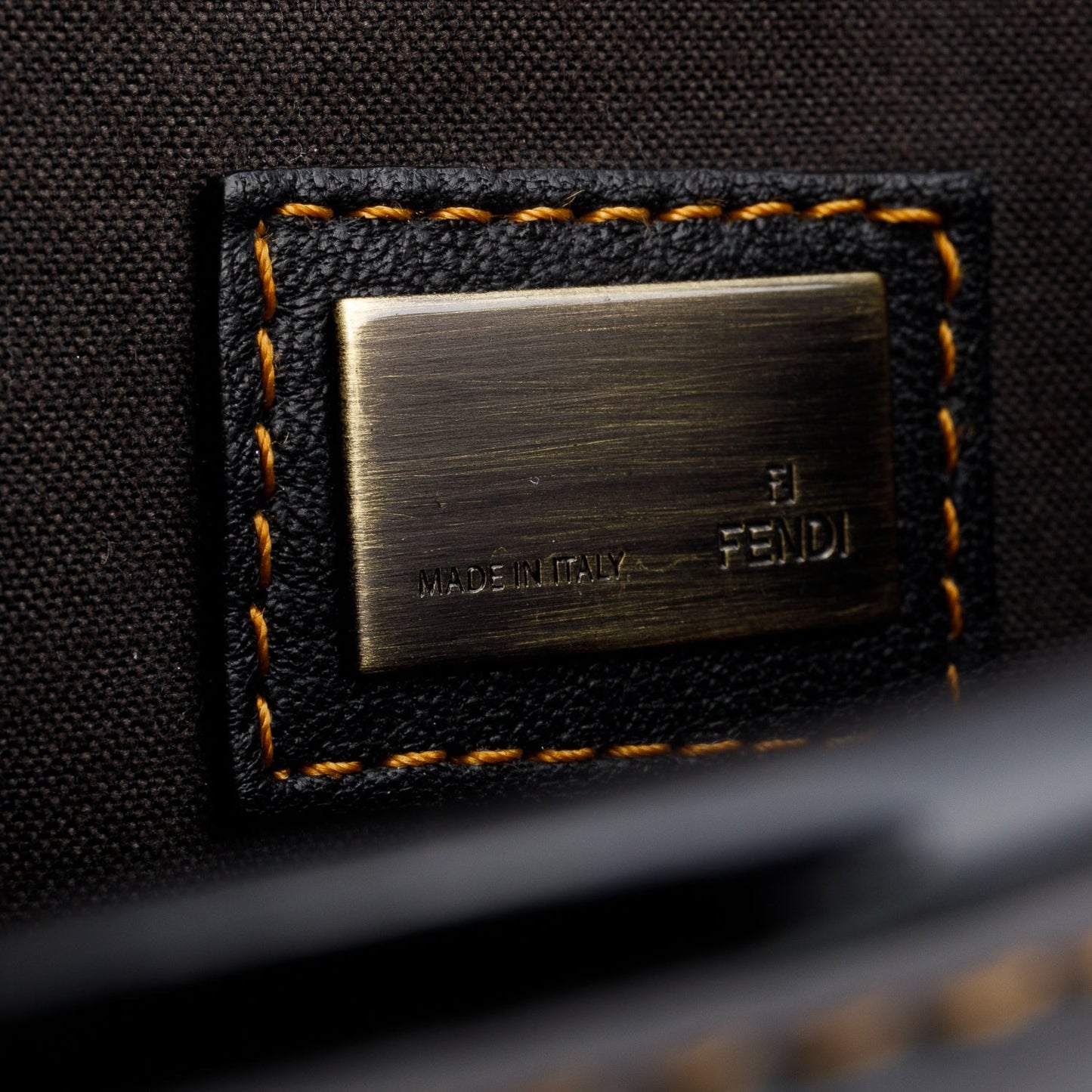 Fendi Black Patent Leather B Shoulder Bag