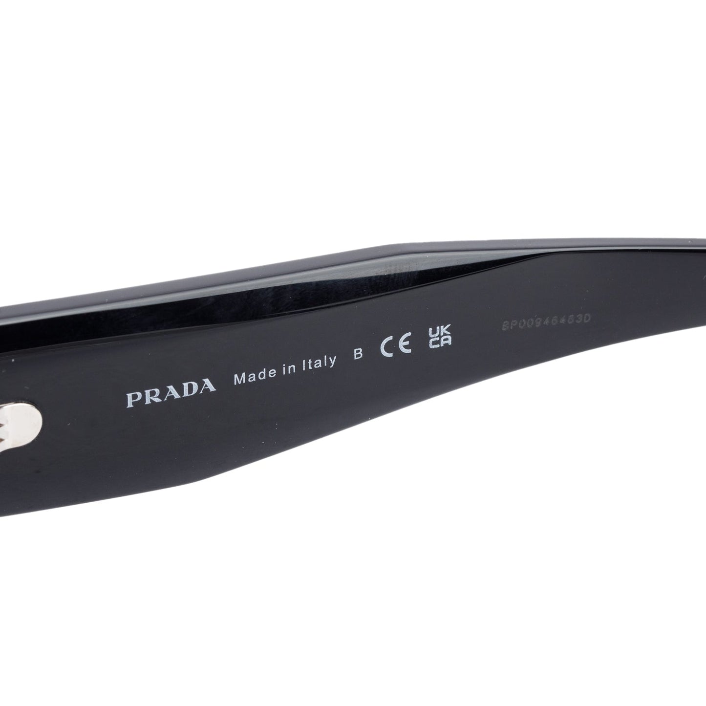 Prada SPR06Y Black/White Acetate Rectangle Sunglasses