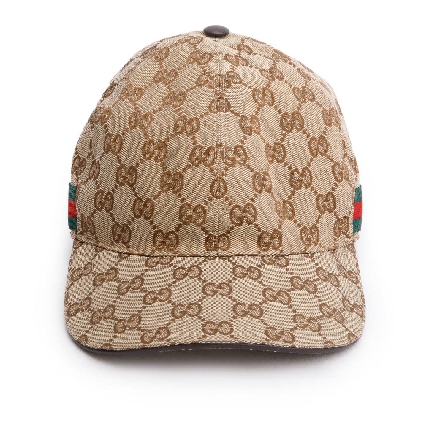 Gucci Beige Monogram Web Baseball Hat, Size M 58